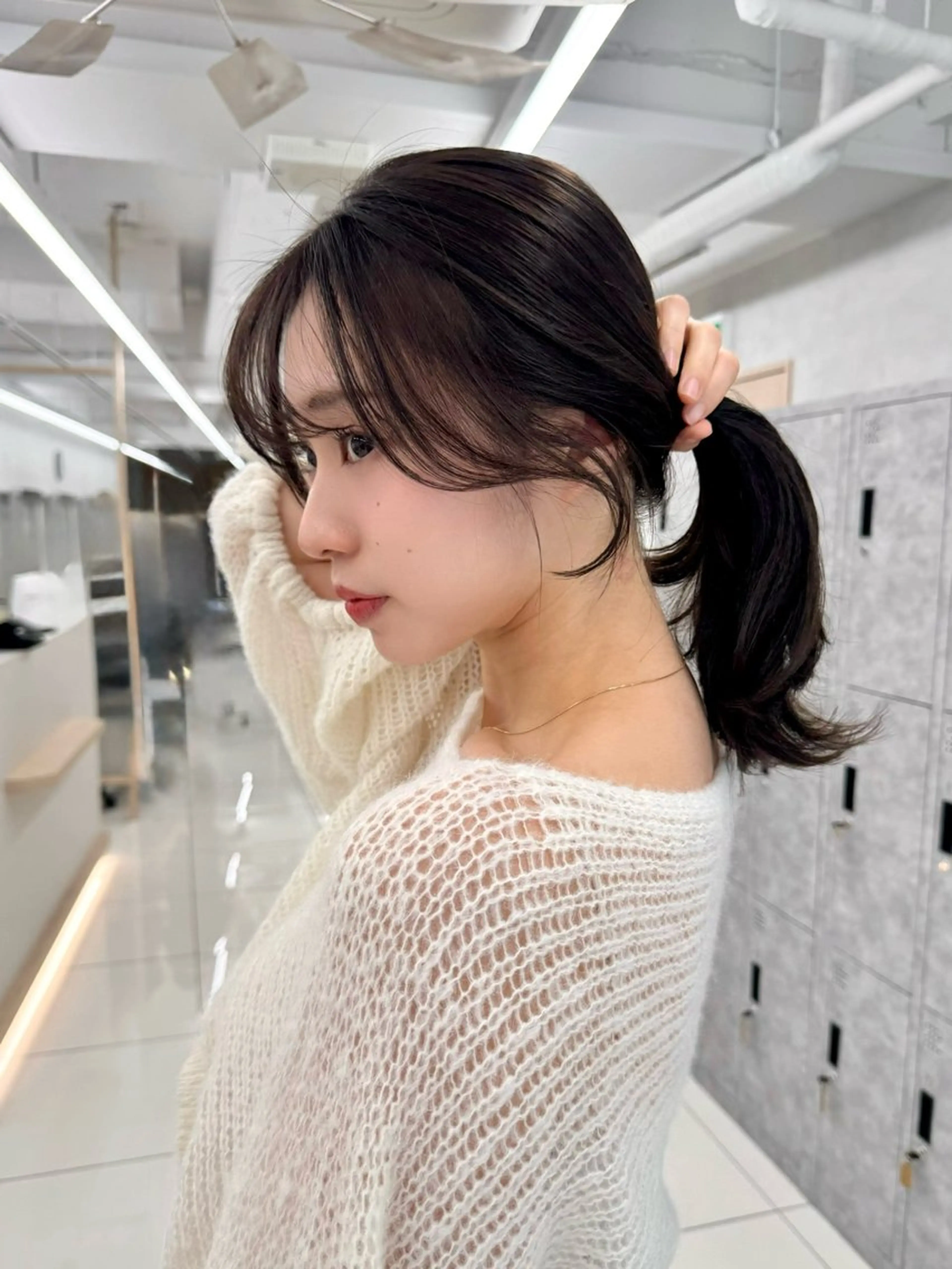 ロング カット レイヤー/韓国/ 顔周り/しんやのヘアスタイル