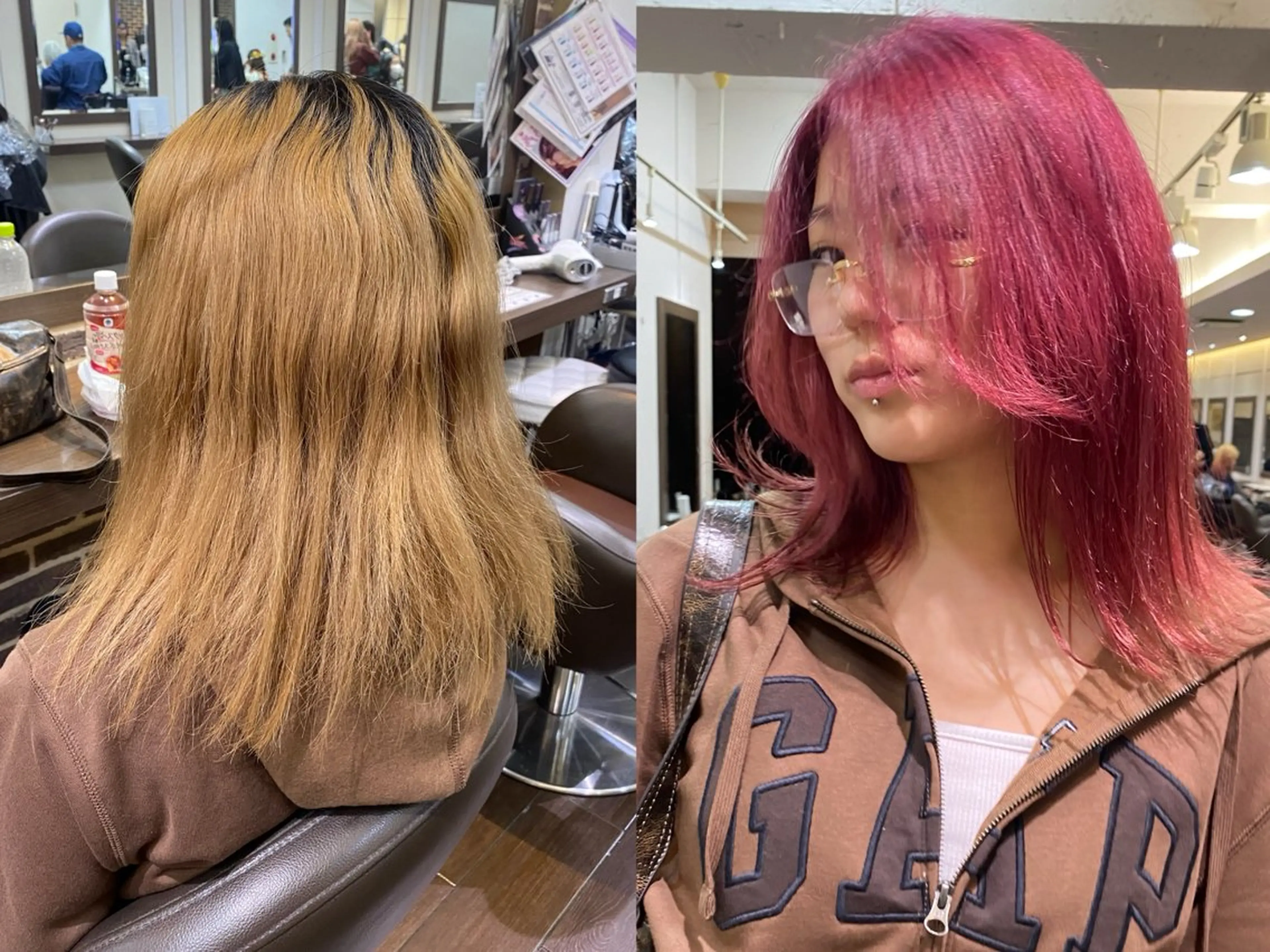 ミディアム カラー ミディアムパーマ ブリーチ ケアブリーチ ダブルカラー イヤリングカラー designcolo r/似合わせNOKAのヘアスタイル