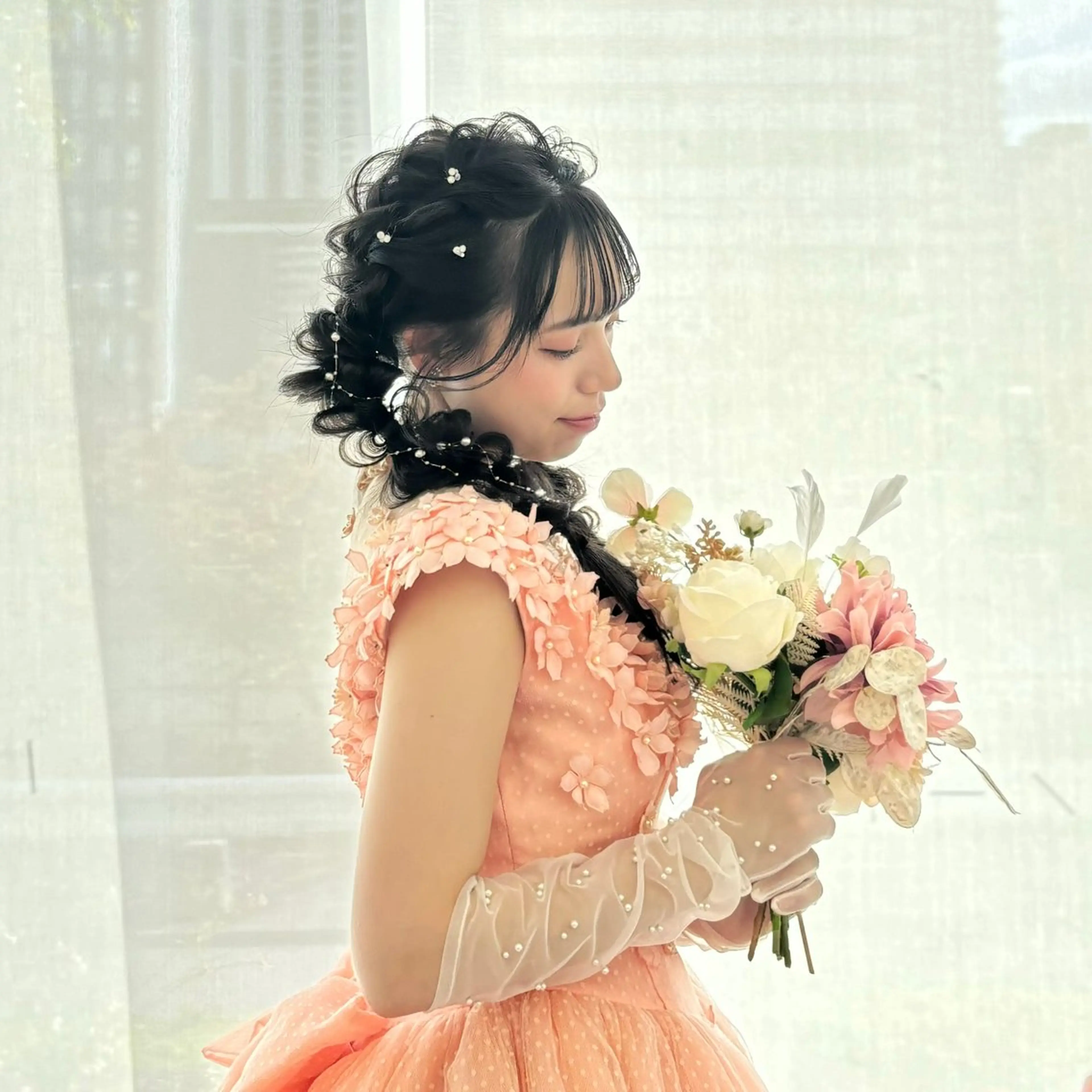 ロング ヘアアレンジ 🧸似合わせデザイン ほそいけいこ🧸のヘアスタイル