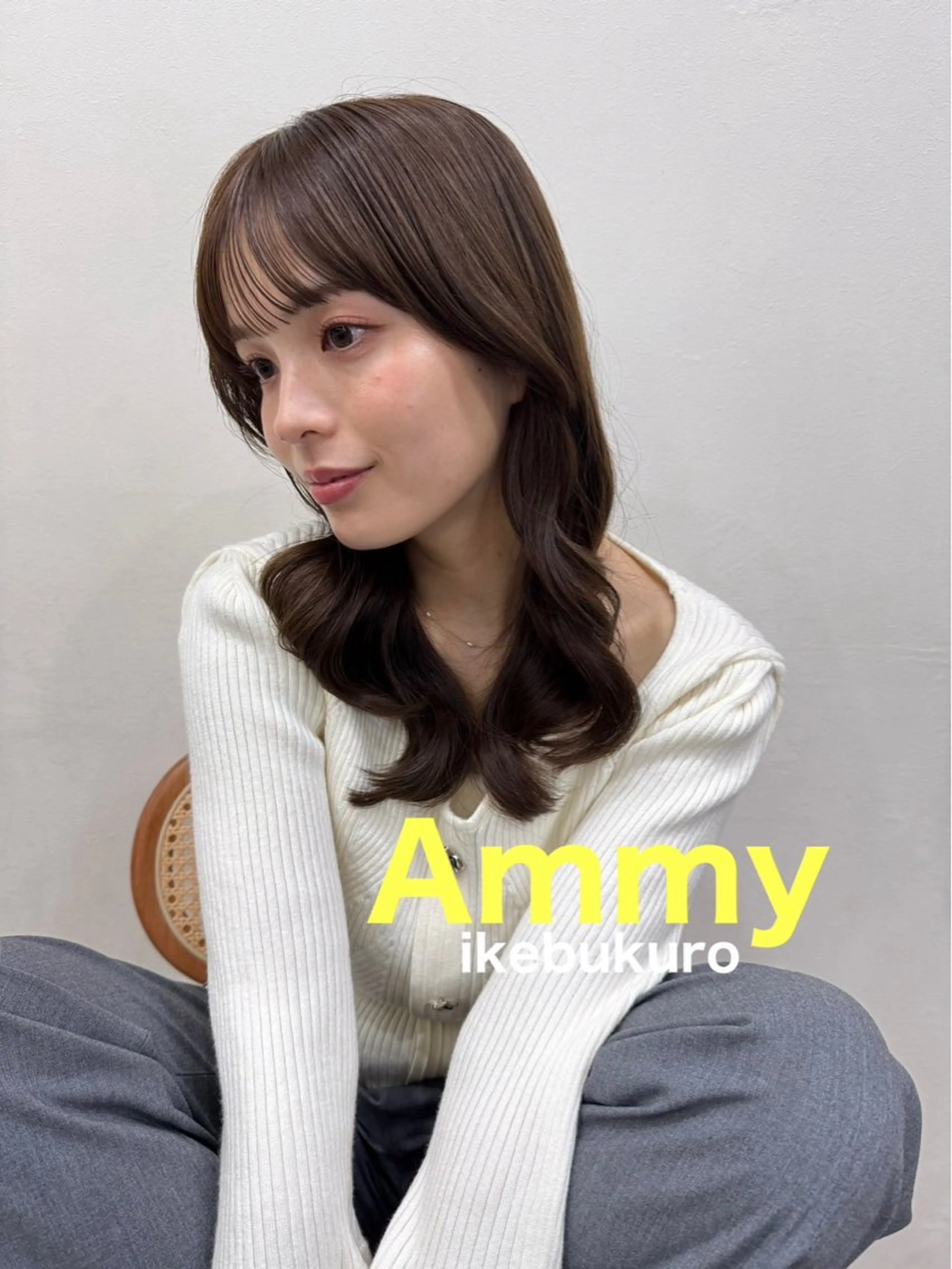 セミロング 韓国風パーマ/ 韓国ヘア/大森千寛のヘアスタイル