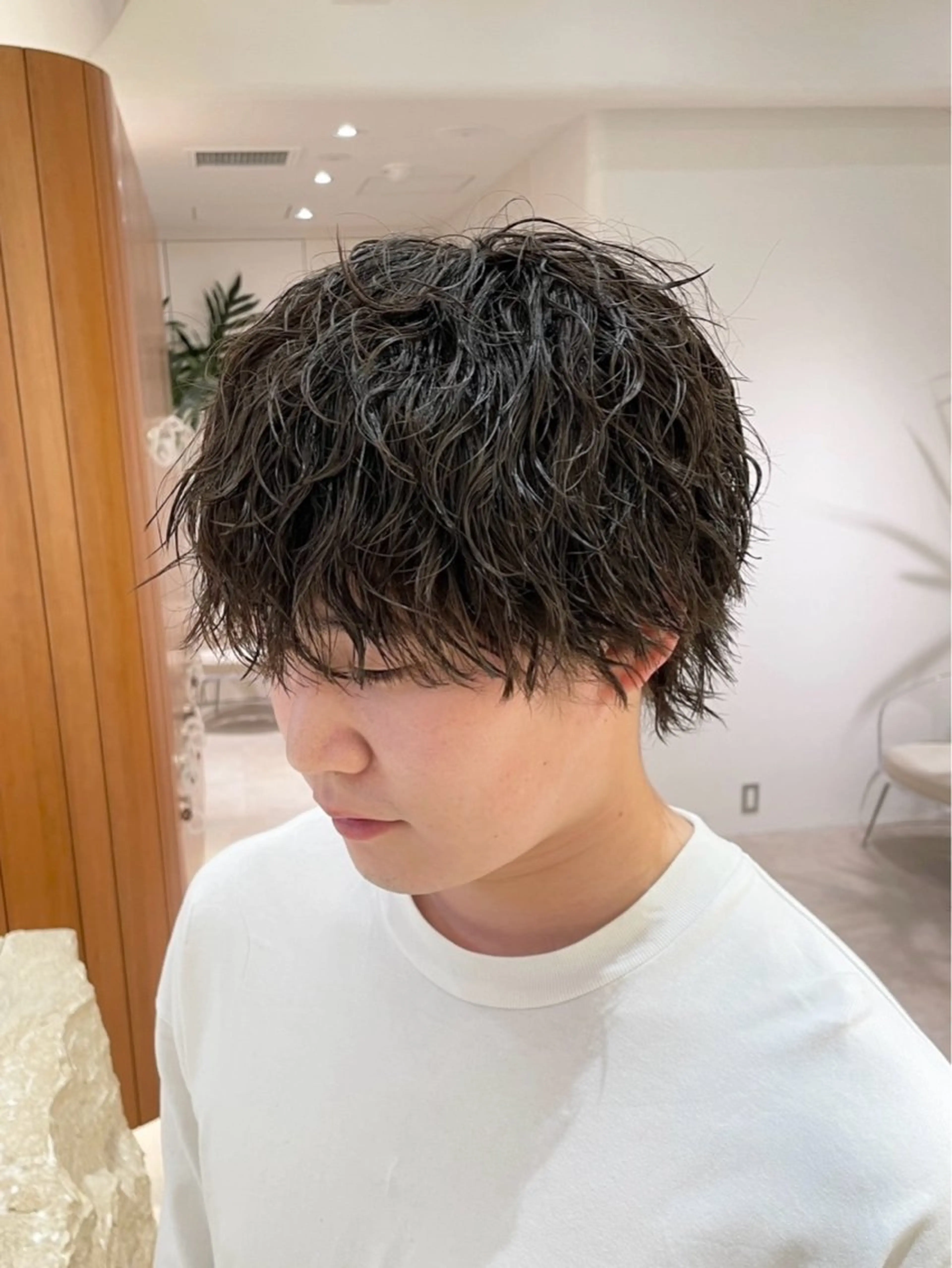 メンズ メンズパーマ 波巻きパーマ 渋谷ボブ/レイヤー ボブ田中航平のヘアスタイル