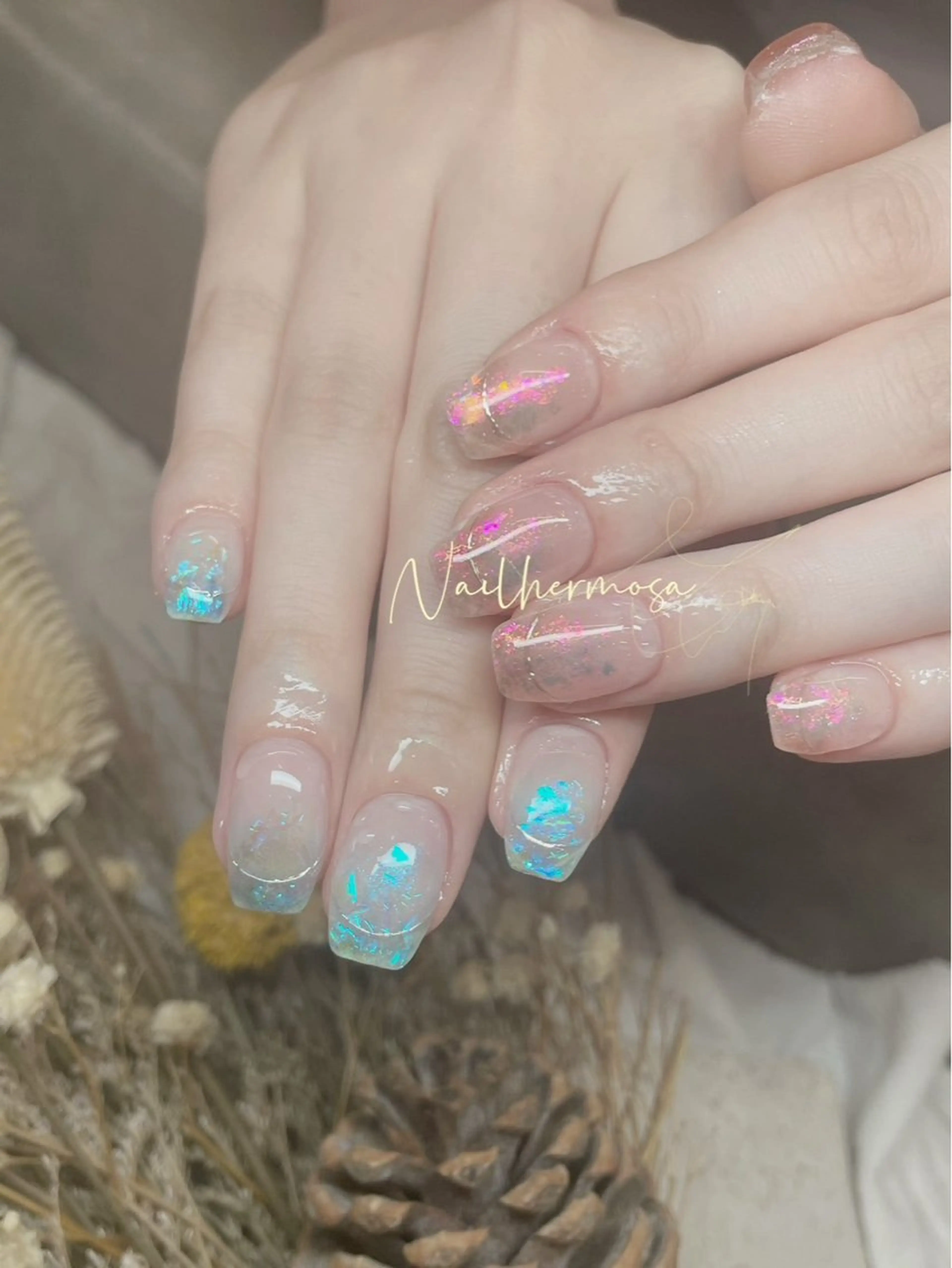 ネイル 長さ出し フラッシュネイル フットネイル ジェルネイル マグネットネイル ハンドネイル ネイル エルモサのネイルデザイン