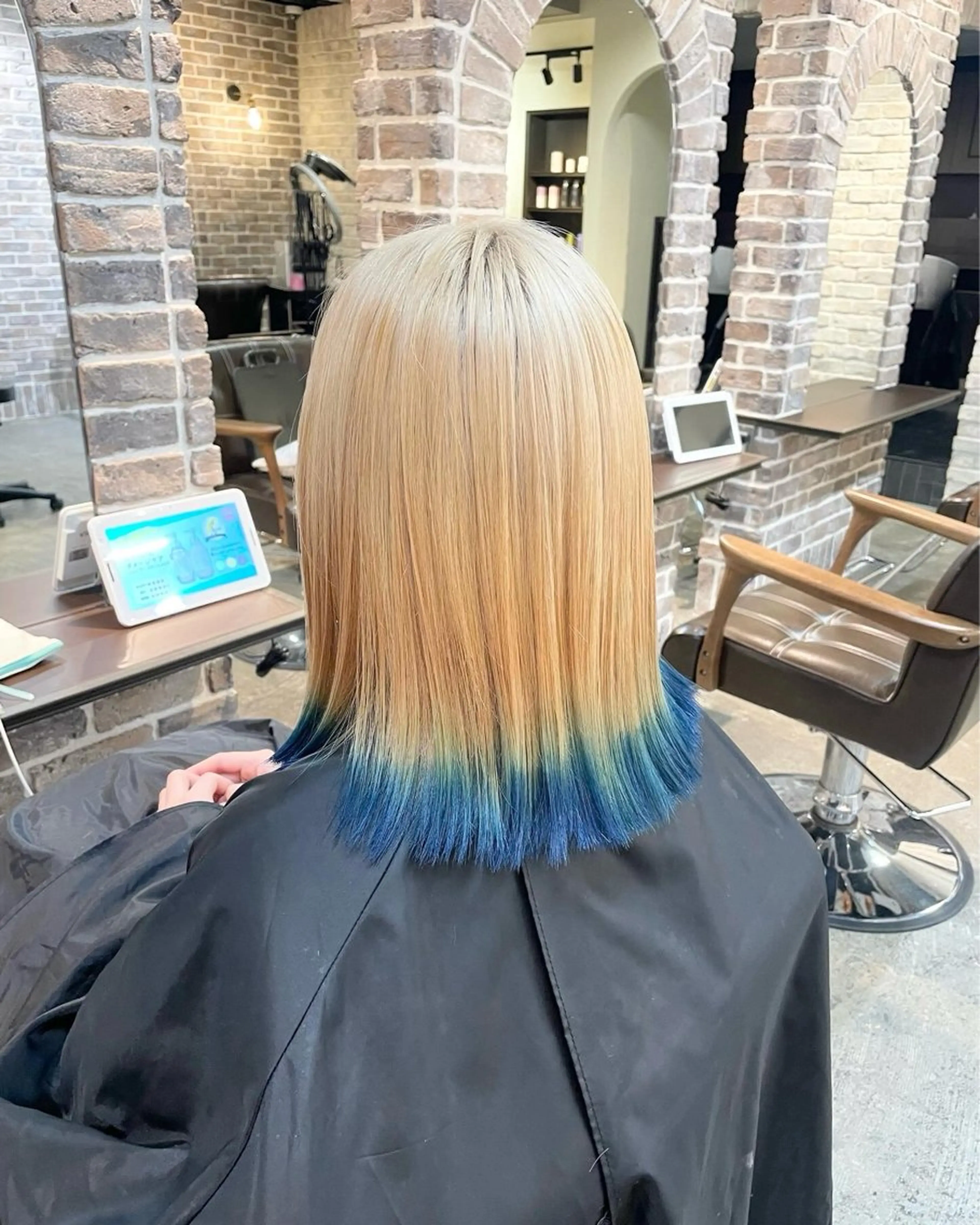 セミロング カラー ブリーチ ACROあべの店所属・艶カラー/インナー /グラデ/大西小百合のヘアスタイル