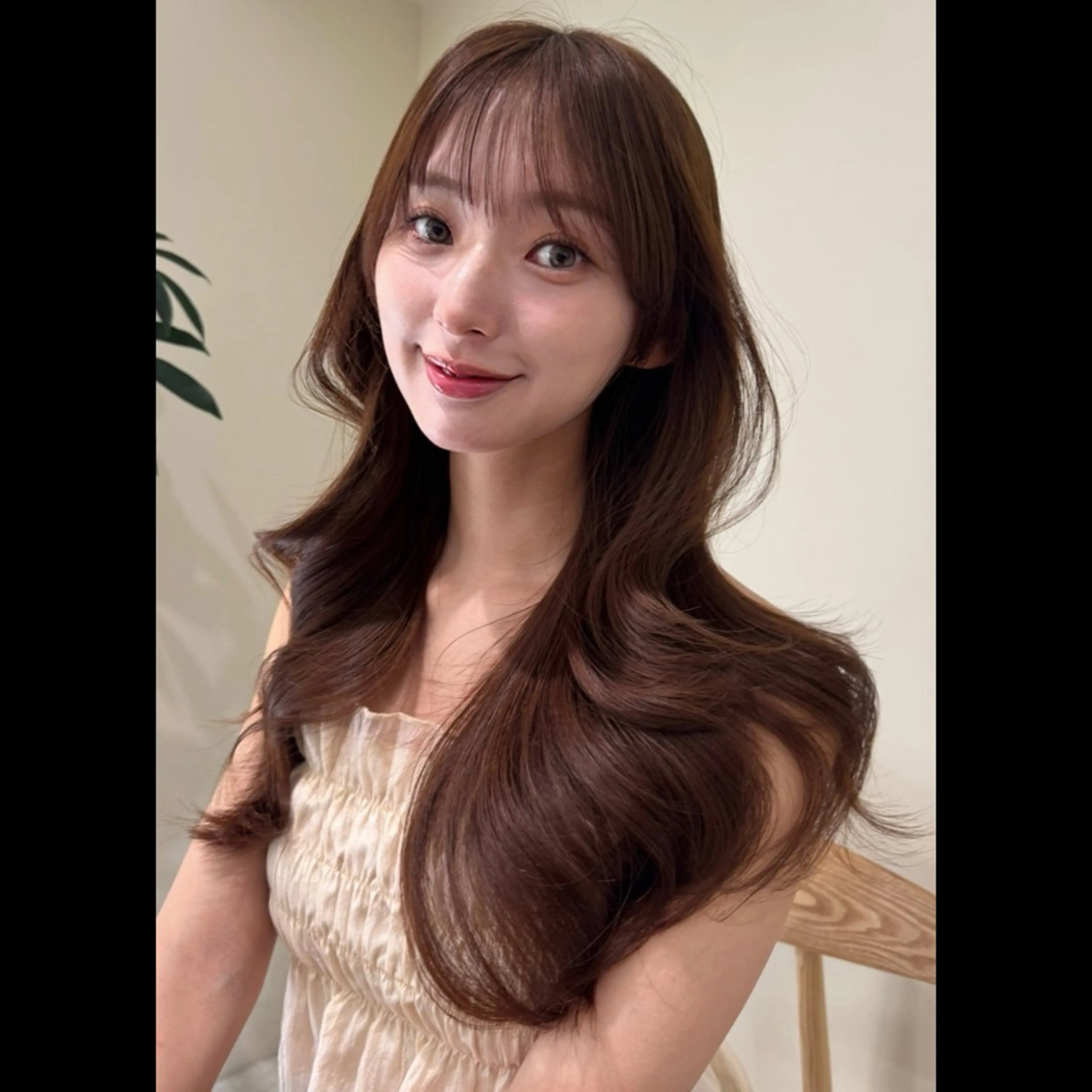 ロング カット ヘアカラー 韓国レイヤー💋/ ワンホン/NANAのヘアスタイル