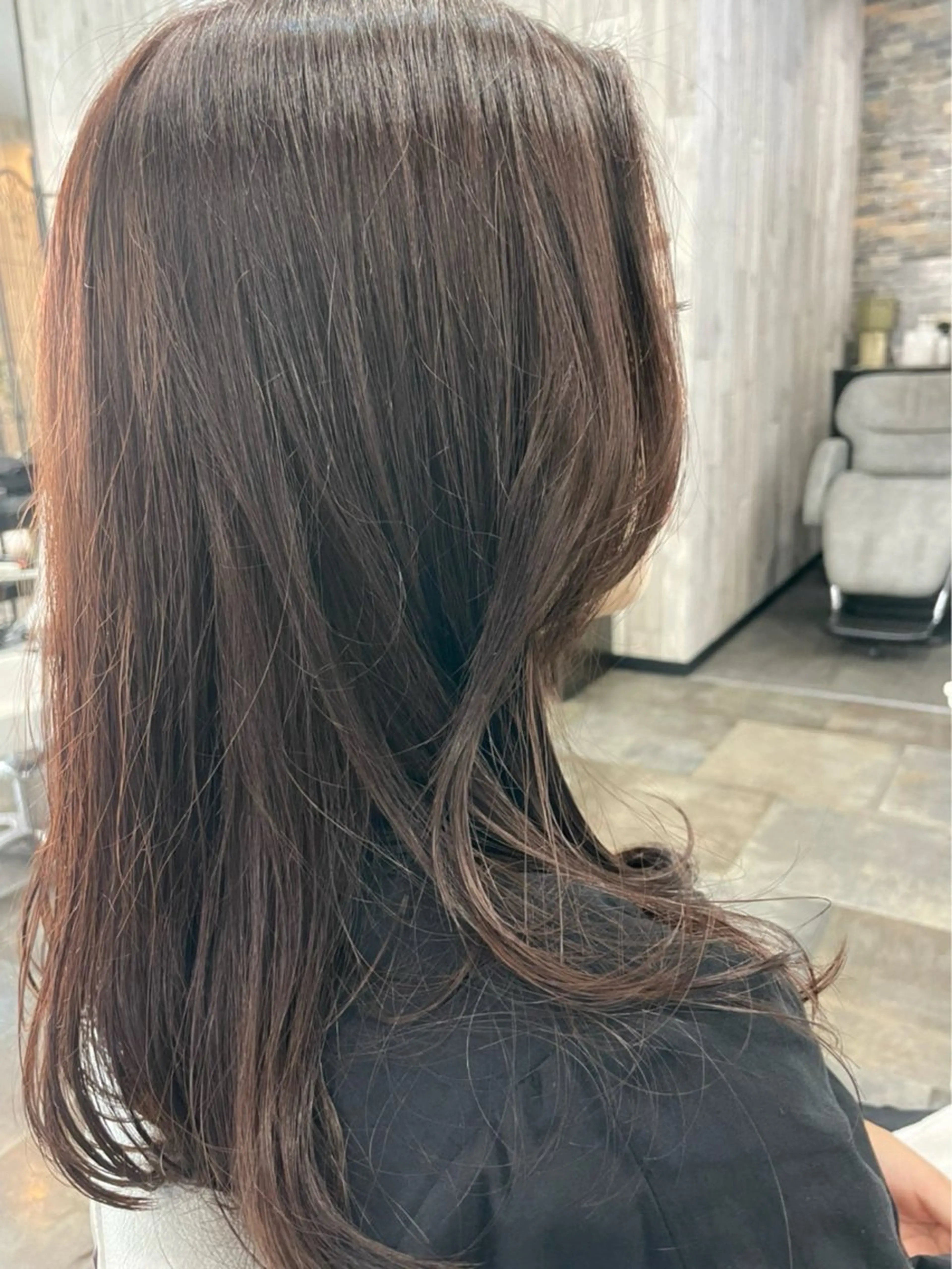 セミロング セミロングパーマ ミストバング ボブ ハイライト 髪質改善 The Apartment of Solon Citta 船橋609所属・髪質改善/縮毛矯正/ 美髪/個室/ハラのヘアスタイル