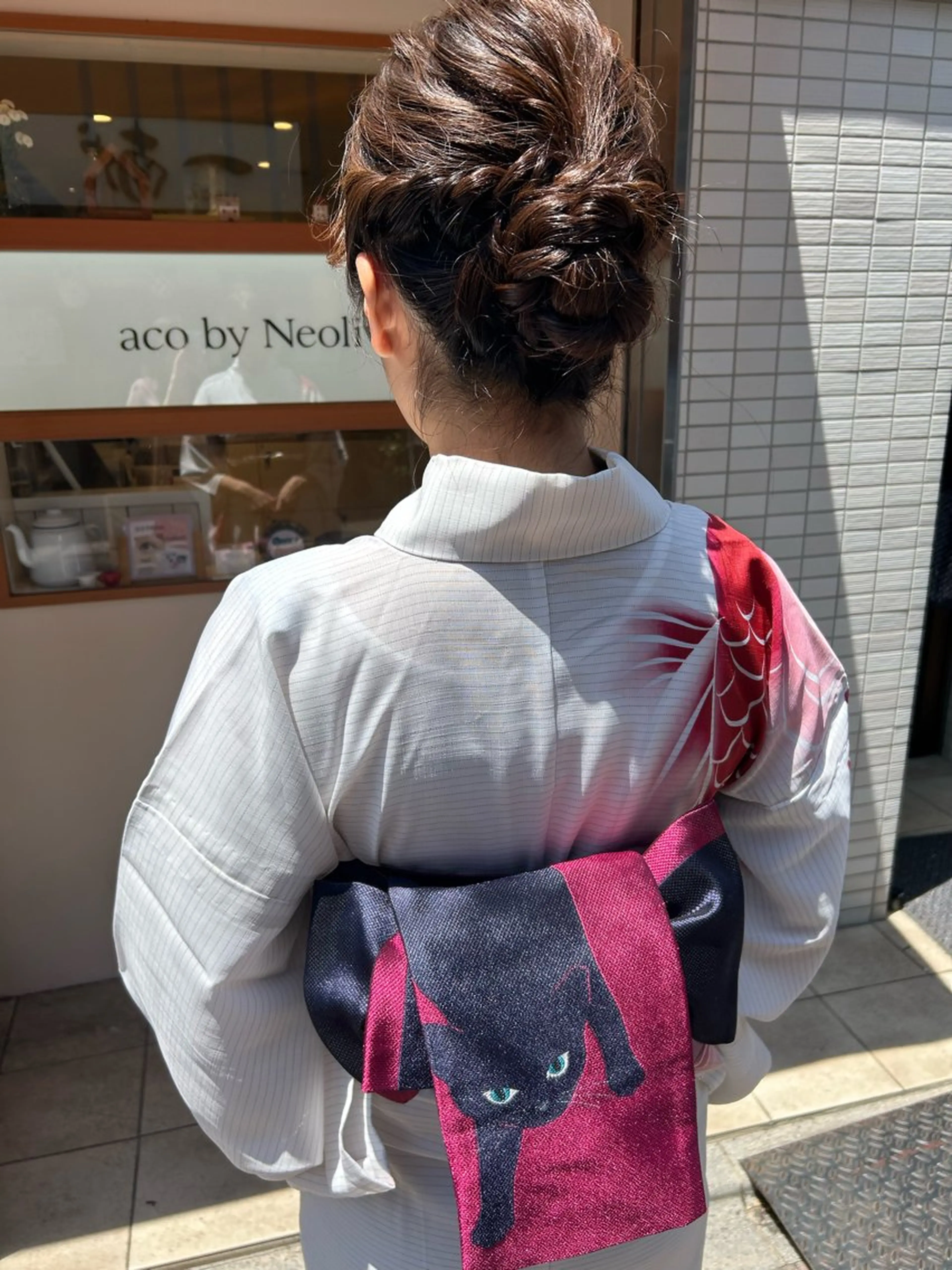 セミロング 浴衣 大川 夏実のヘアスタイル