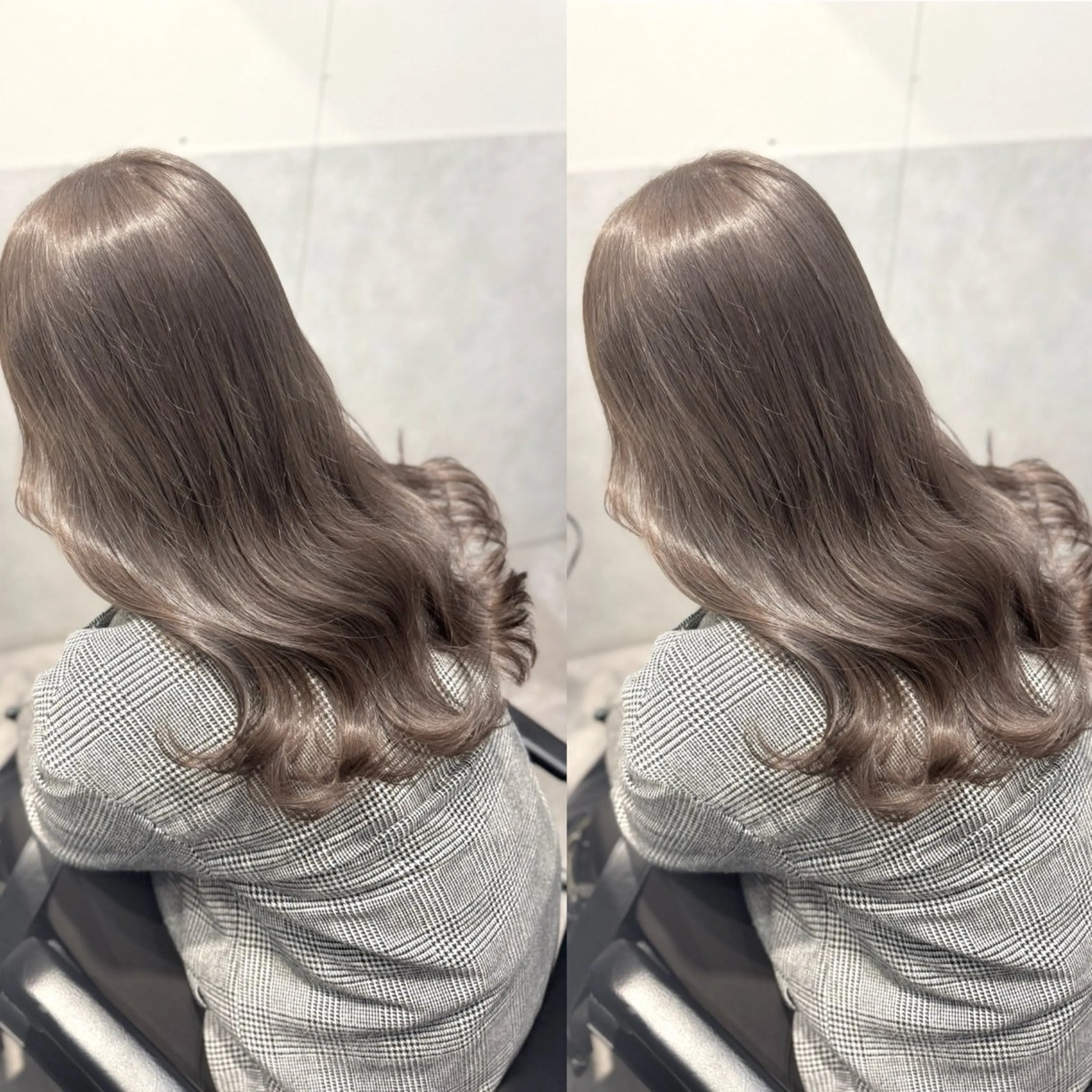 セミロング アッシュ アッシュグレー アッシュグレージュ ヘアカラー トリートメント 🌟透明感カラー 🌟松岡勇輝のヘアスタイル