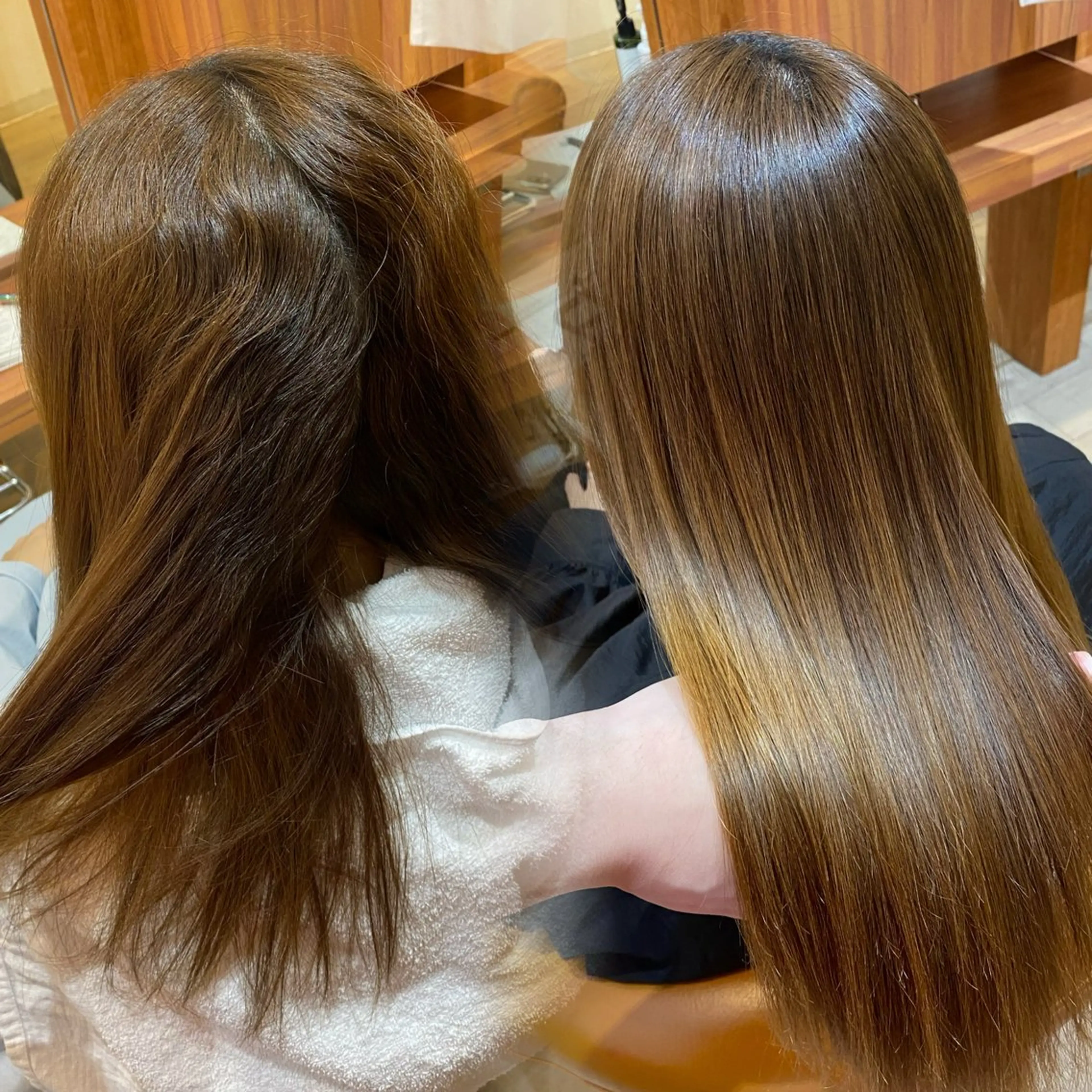 ロング 髪質改善 カット 縮毛矯正 縮毛矯正とレイヤー カット/杉村凜汰郎のヘアスタイル