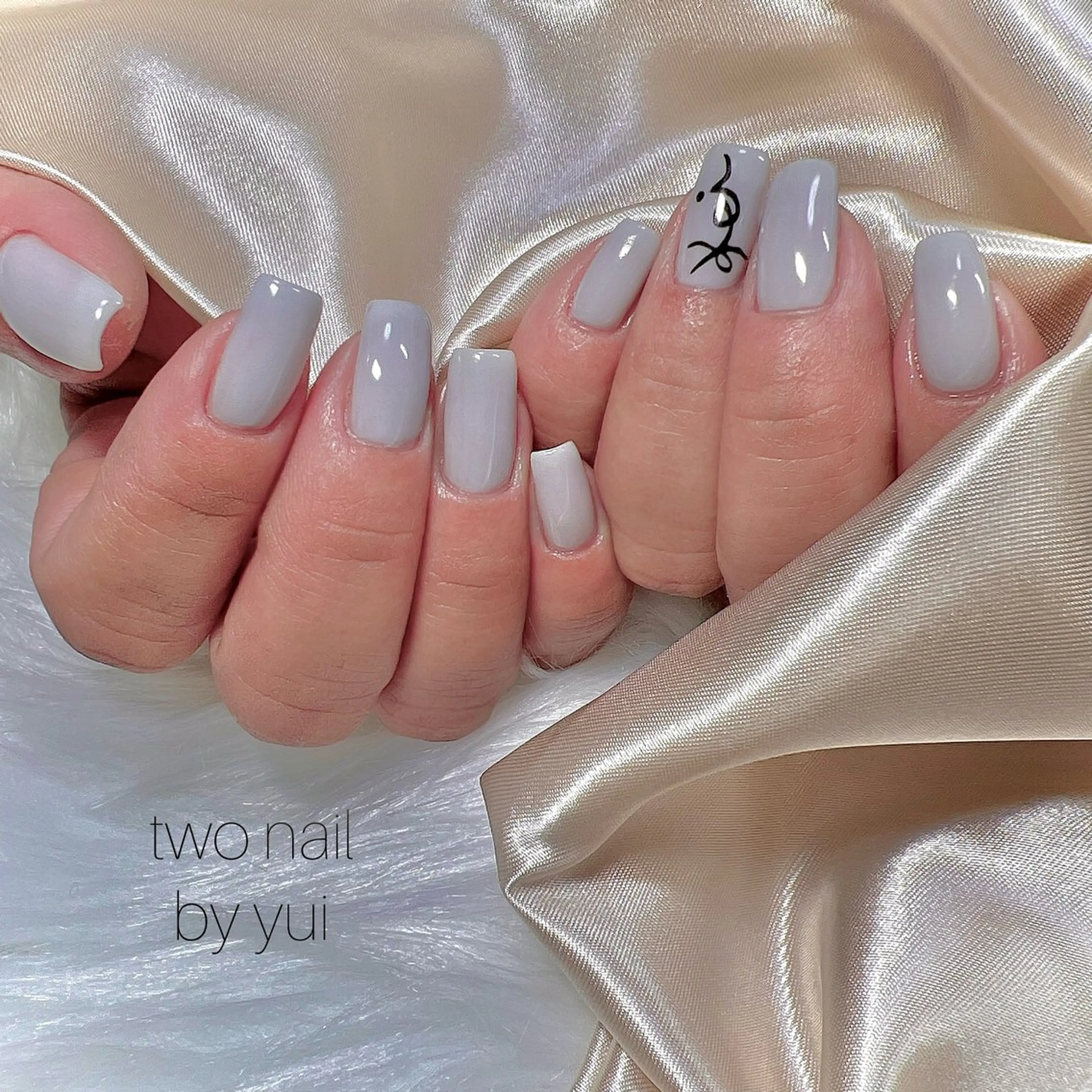ネイル アートネイル ネイルチップ ホワイト ハンドネイル two nailのネイルデザイン