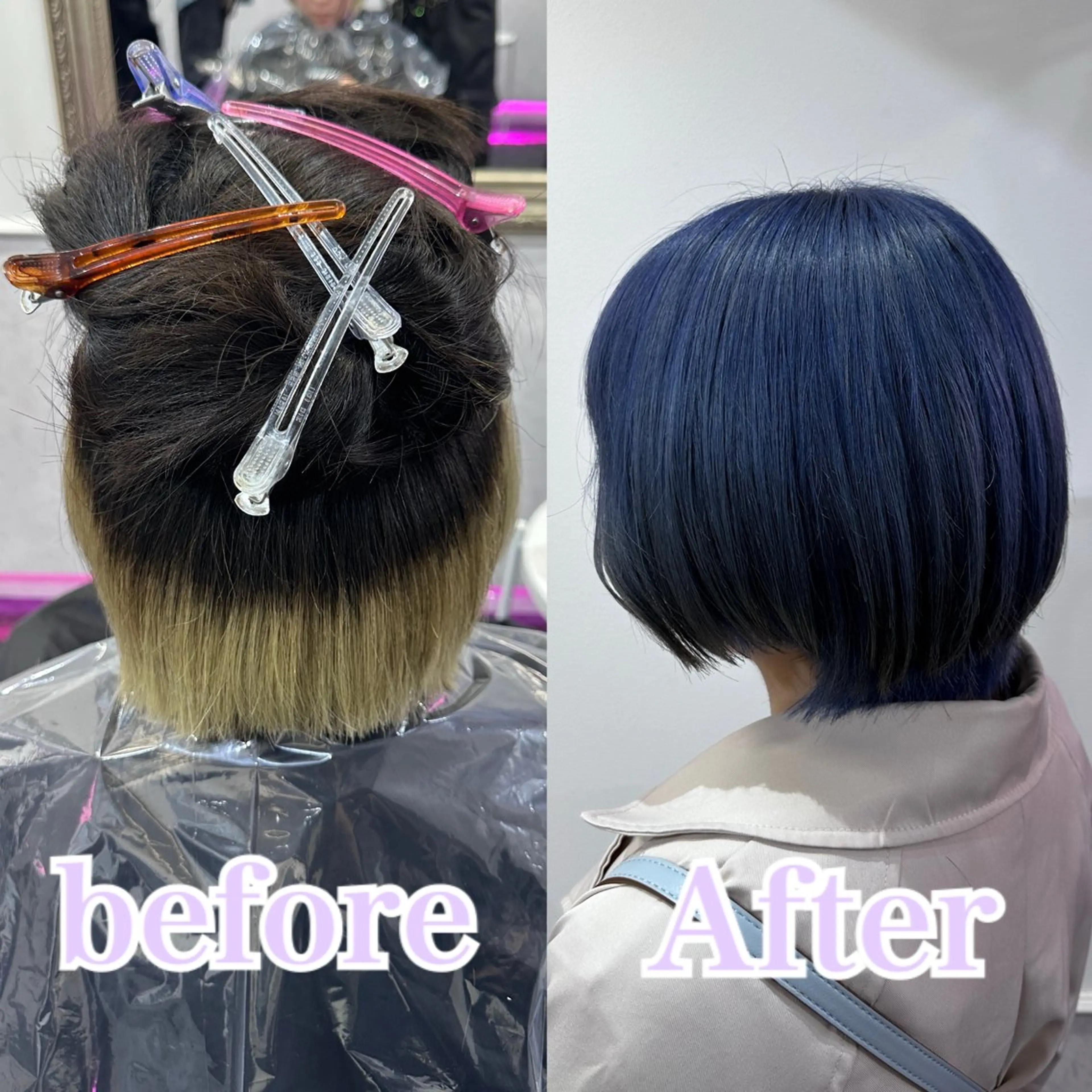 ショート ハイトーン/ウルフ /エクステ/ましろのヘアスタイル