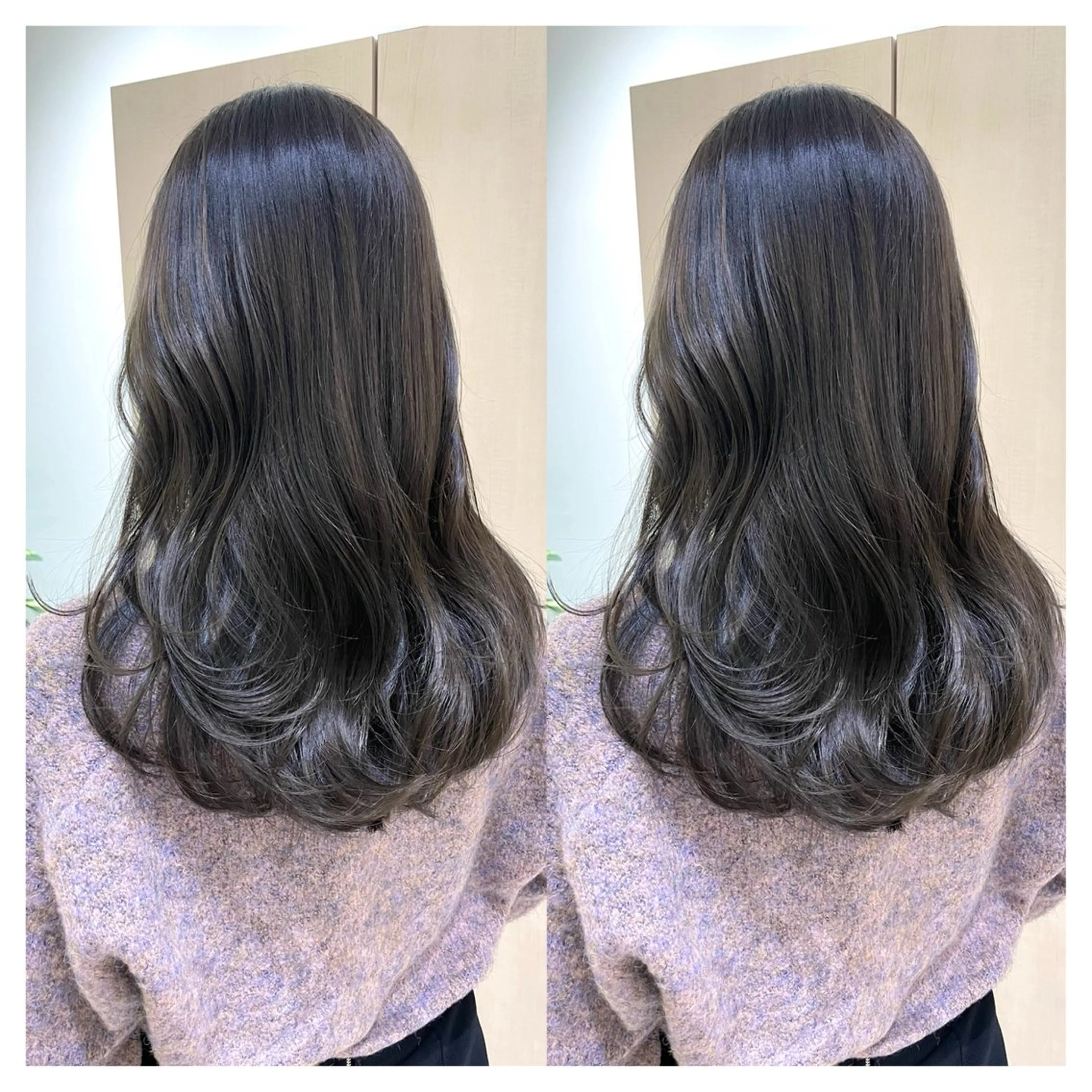 セミロング カラー カット ヘアカラー トリートメント 村山 茉衣のヘアスタイル