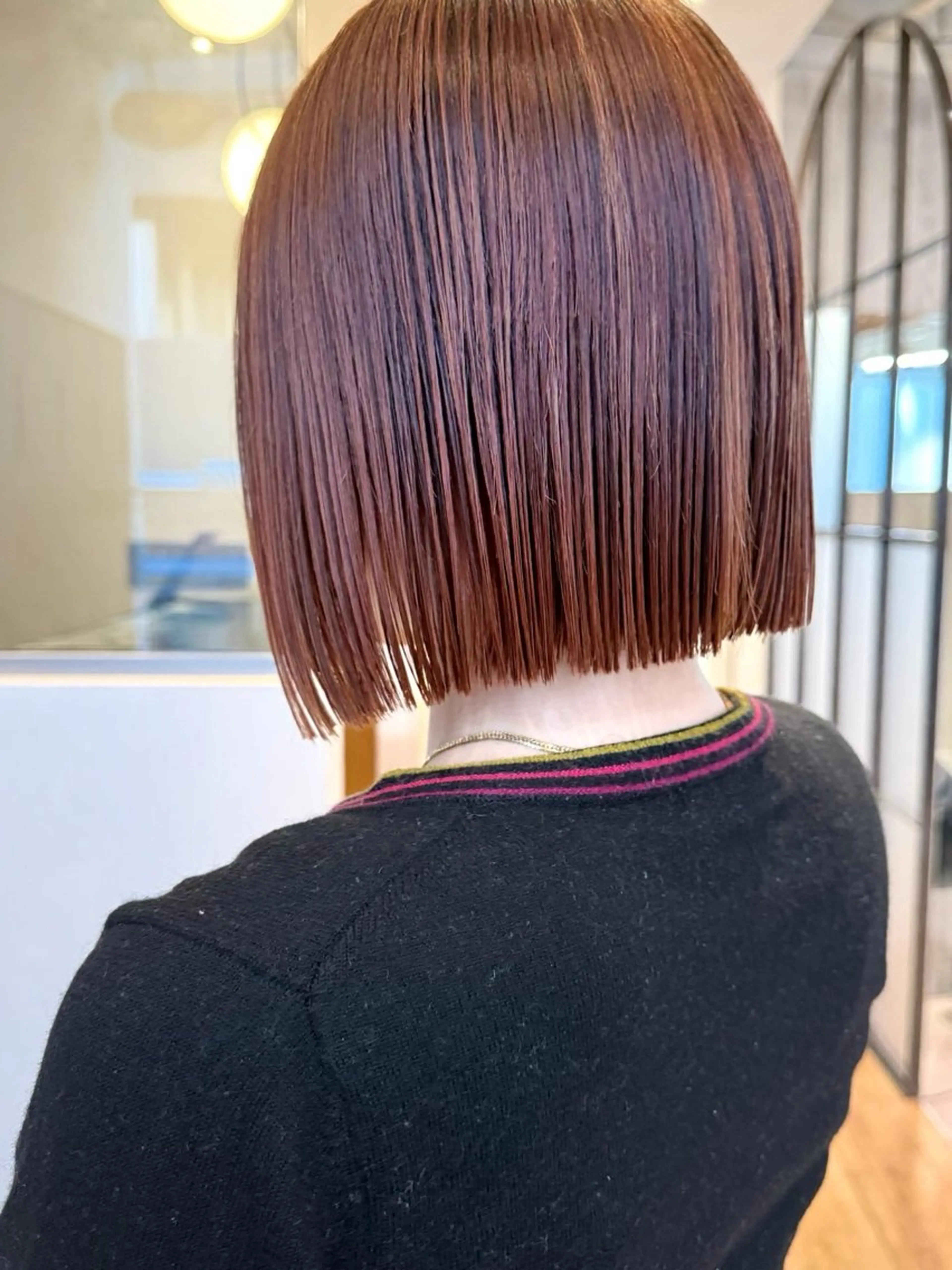 ミディアム 切りっぱなしボブ ボブ カット 須藤　優真 切りっぱなしボブのヘアスタイル