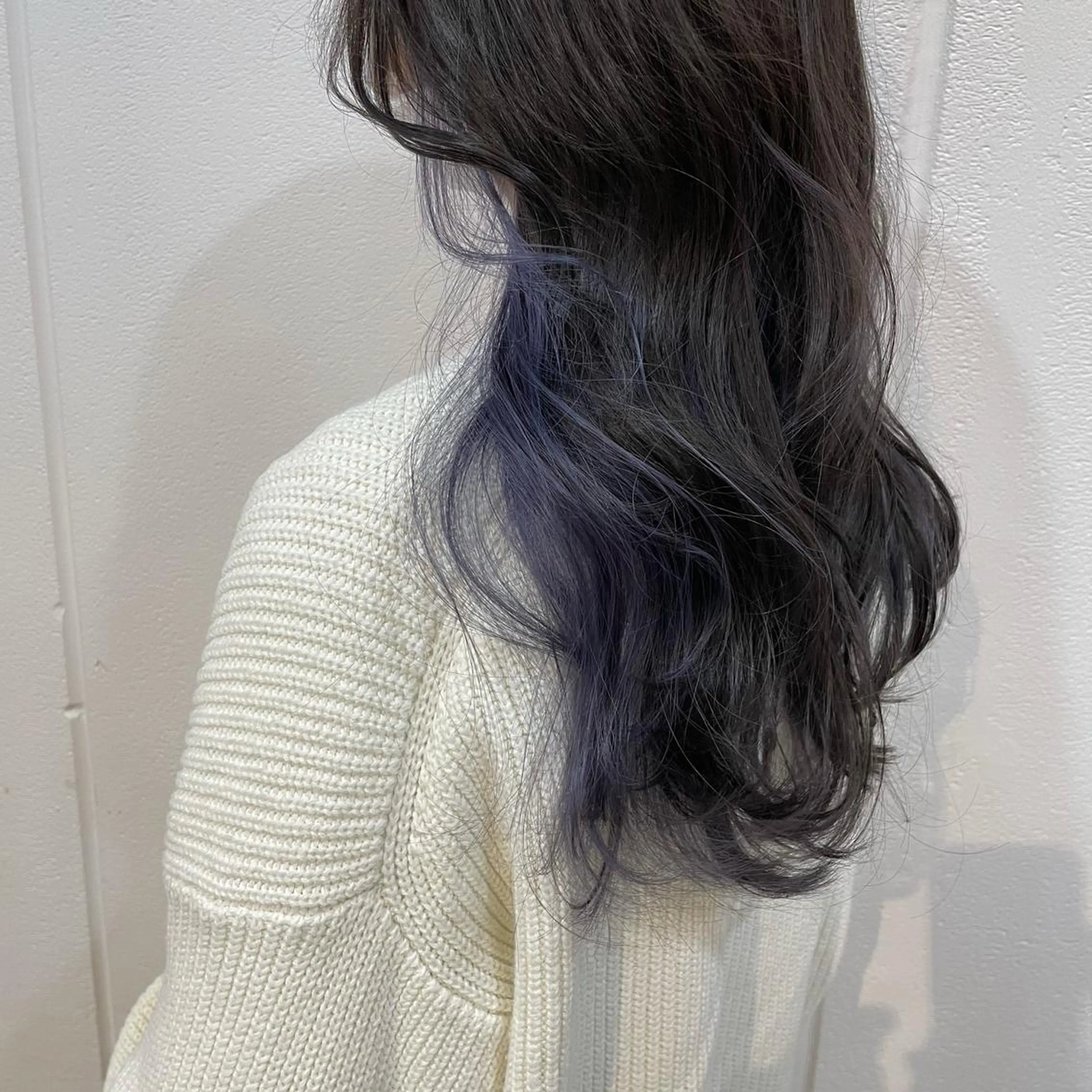 ロング カラー ダークグレー ダークグレージュ グレージュ ラベンダーカラー Lolonois梅田 /Okazaki:)のヘアスタイル