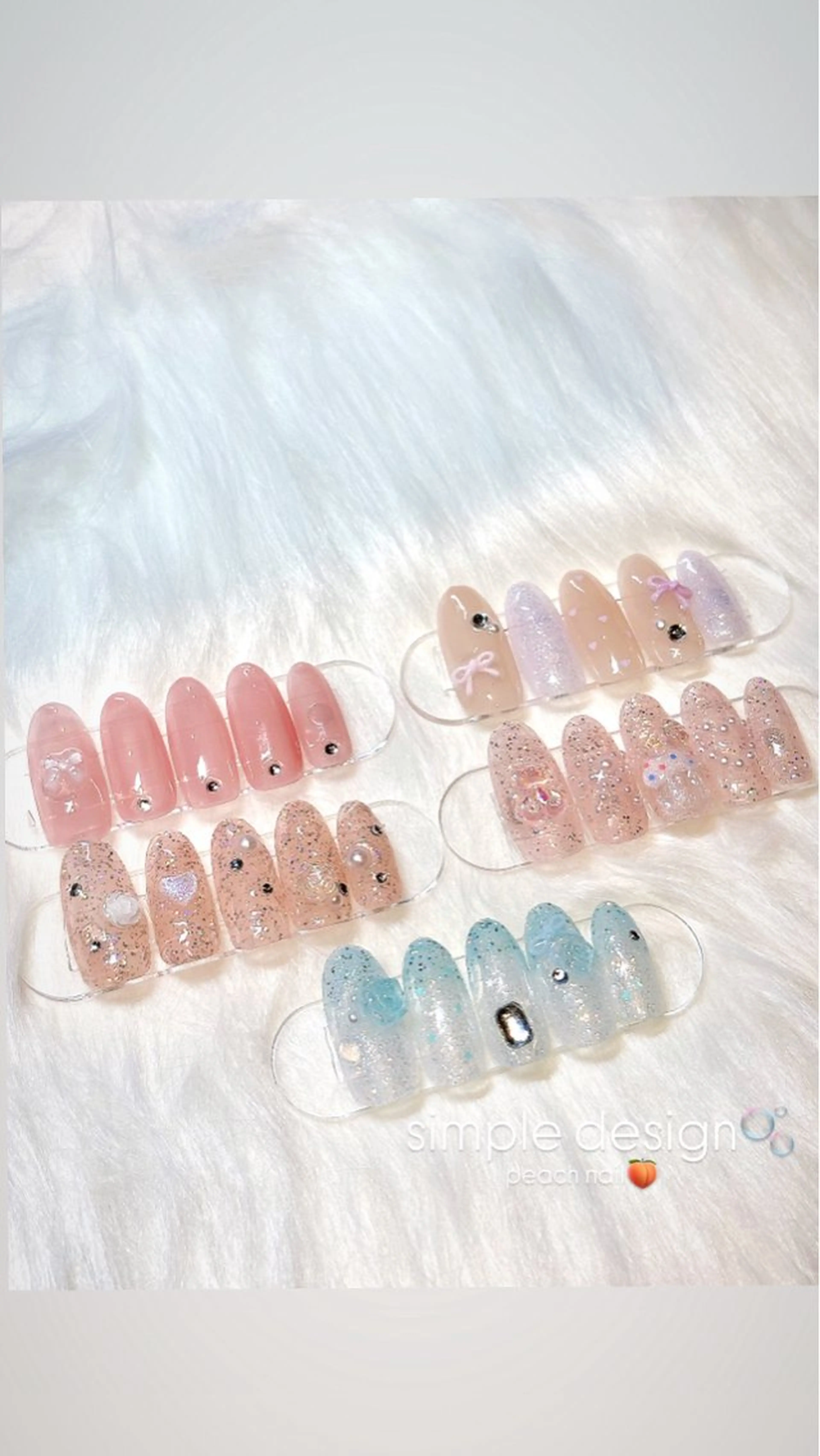 ネイル キラキラネイル 韓国ネイル ワンホンネイル peach nail ayakaのネイルデザイン