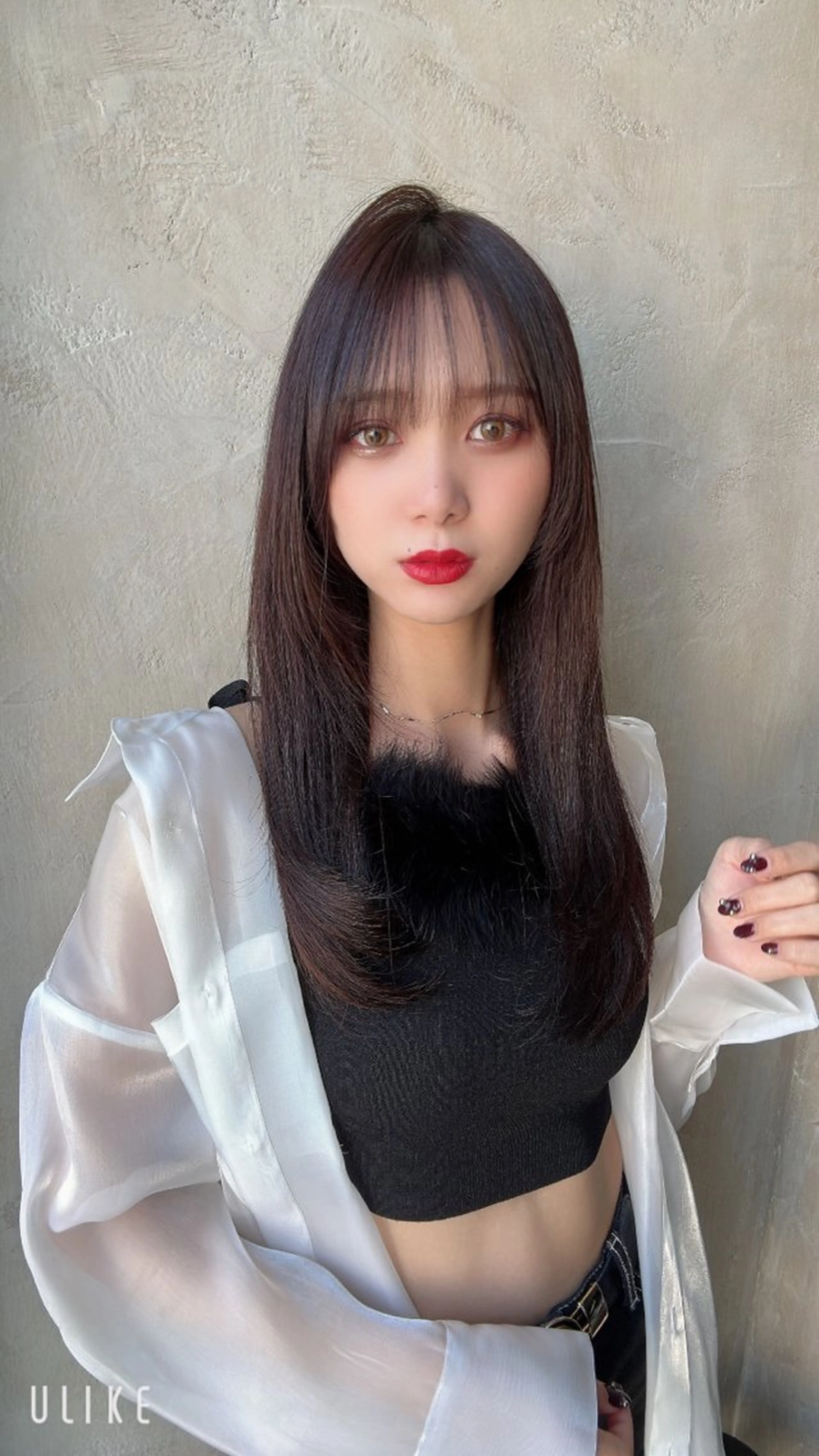 ロング カット ヘアカラー トリートメント 新宿✨顔周りカット 韓国ヘア/坂本亜裟海のヘアスタイル