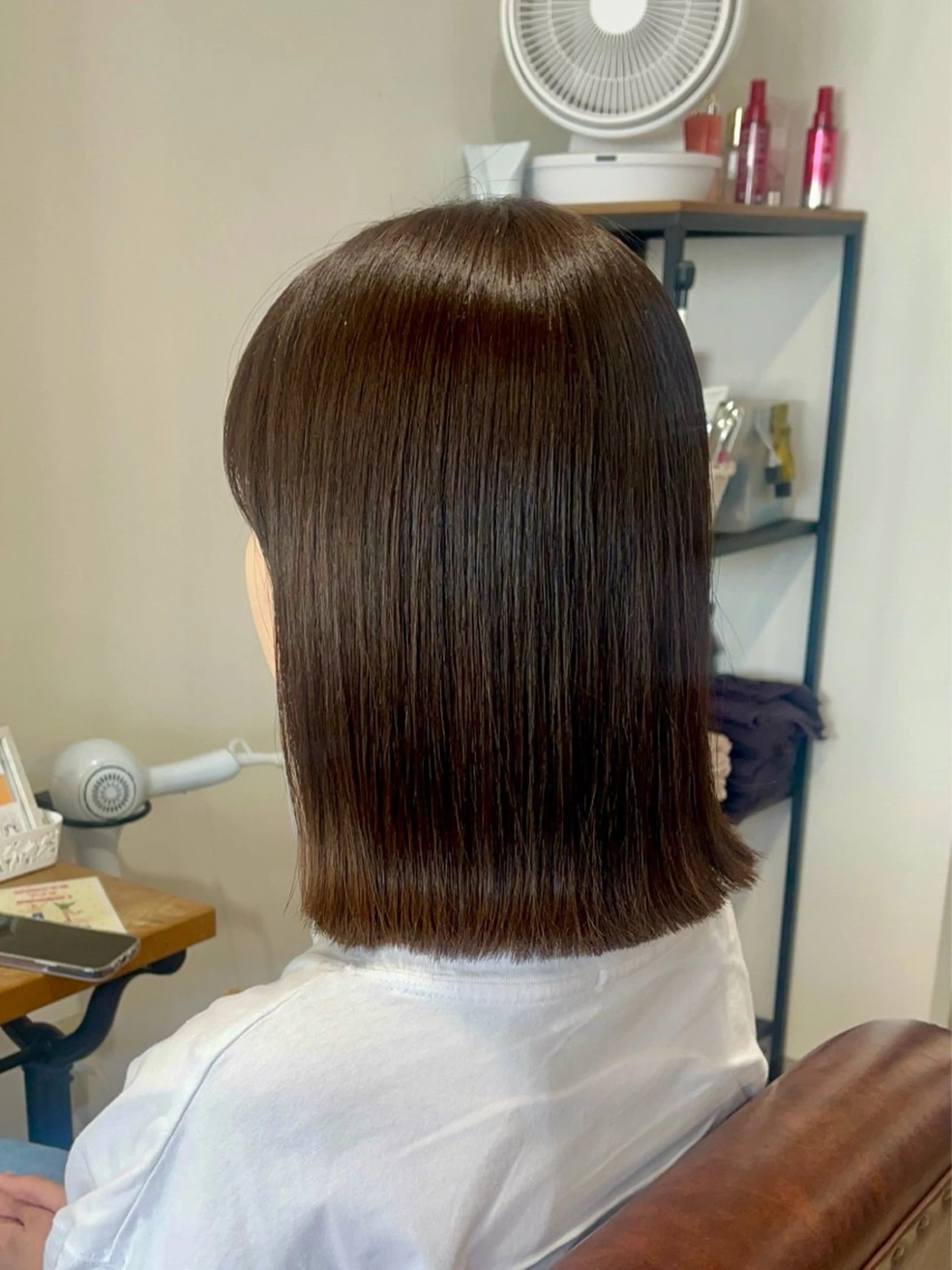 ミディアム カット ヘアカラー 🫧縮毛矯正🫧 yuriのヘアスタイル