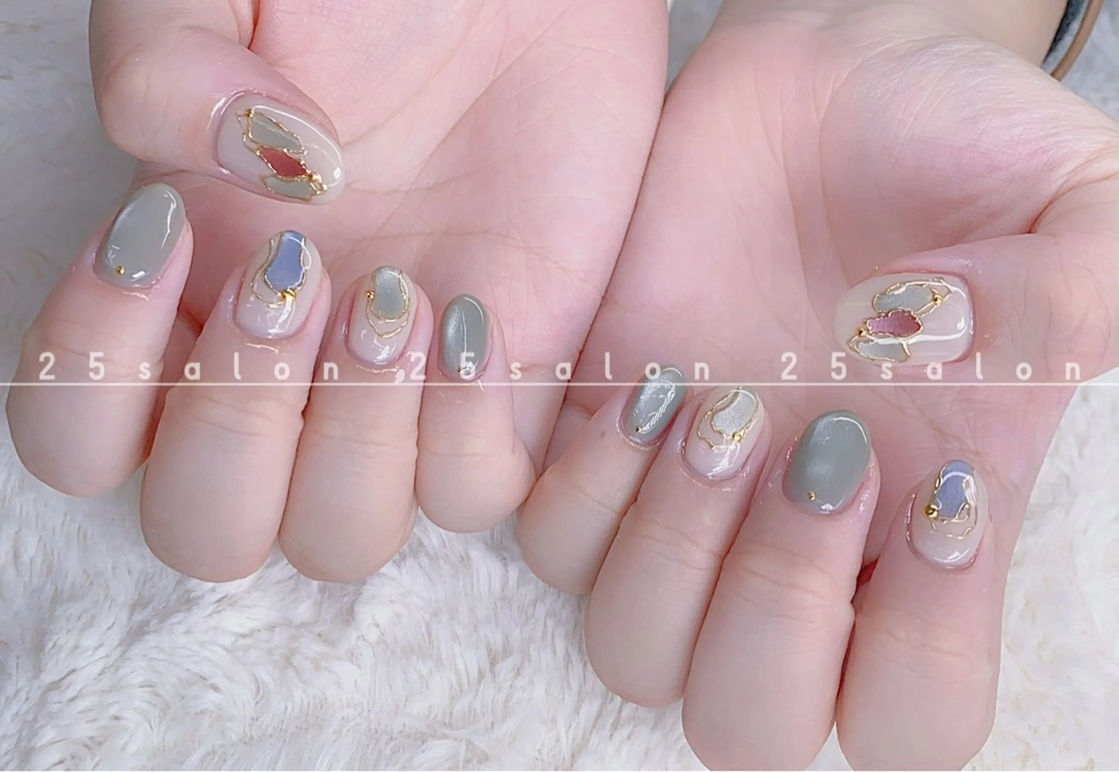 ネイル ジェルネイル 韓国ネイル ニュアンスネイル パラジェル ワンホンネイル 2 5のマツエク・マツパデザイン