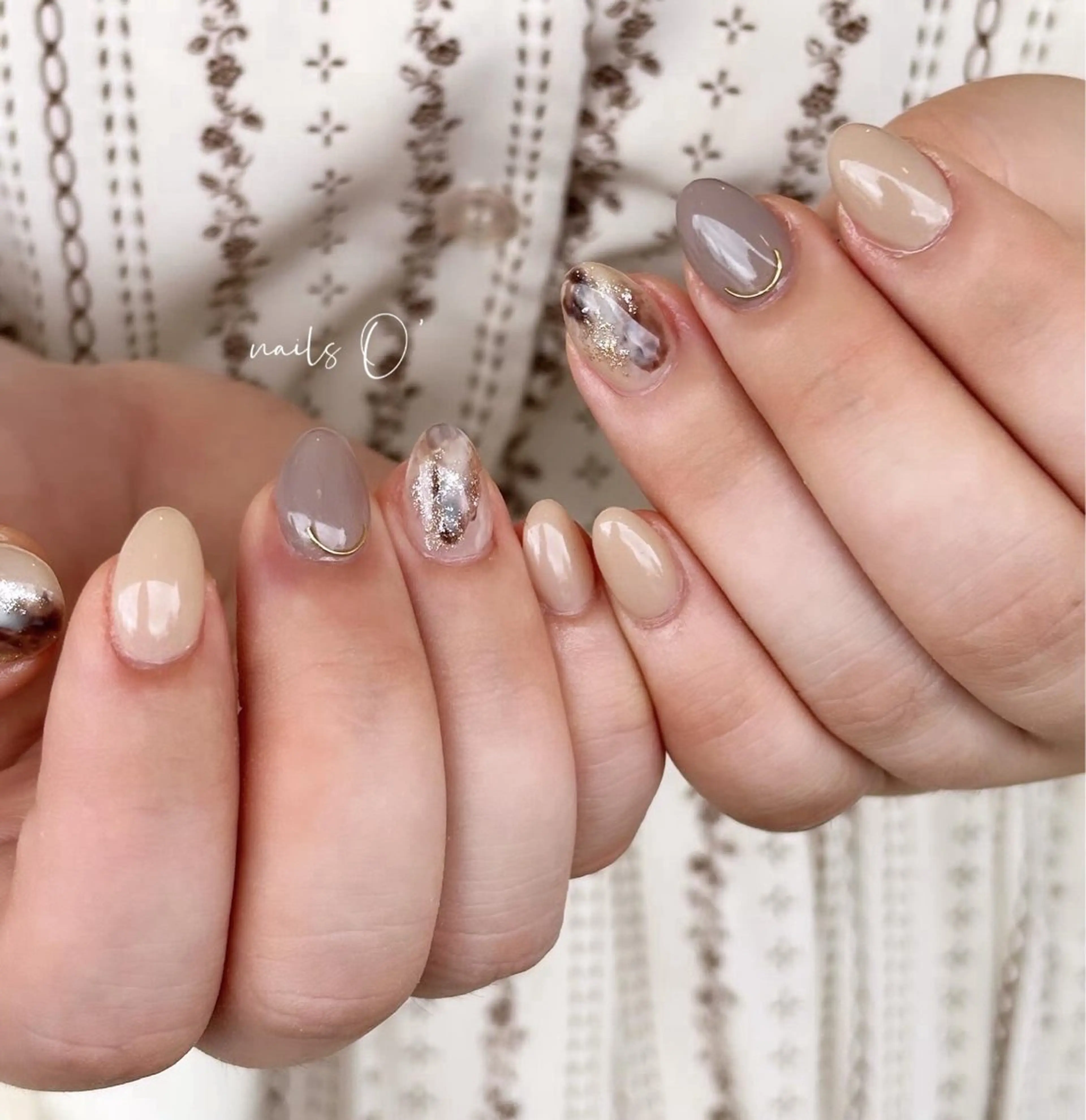 ネイル 大人可愛いネイル🎗 Hinaのネイルデザイン