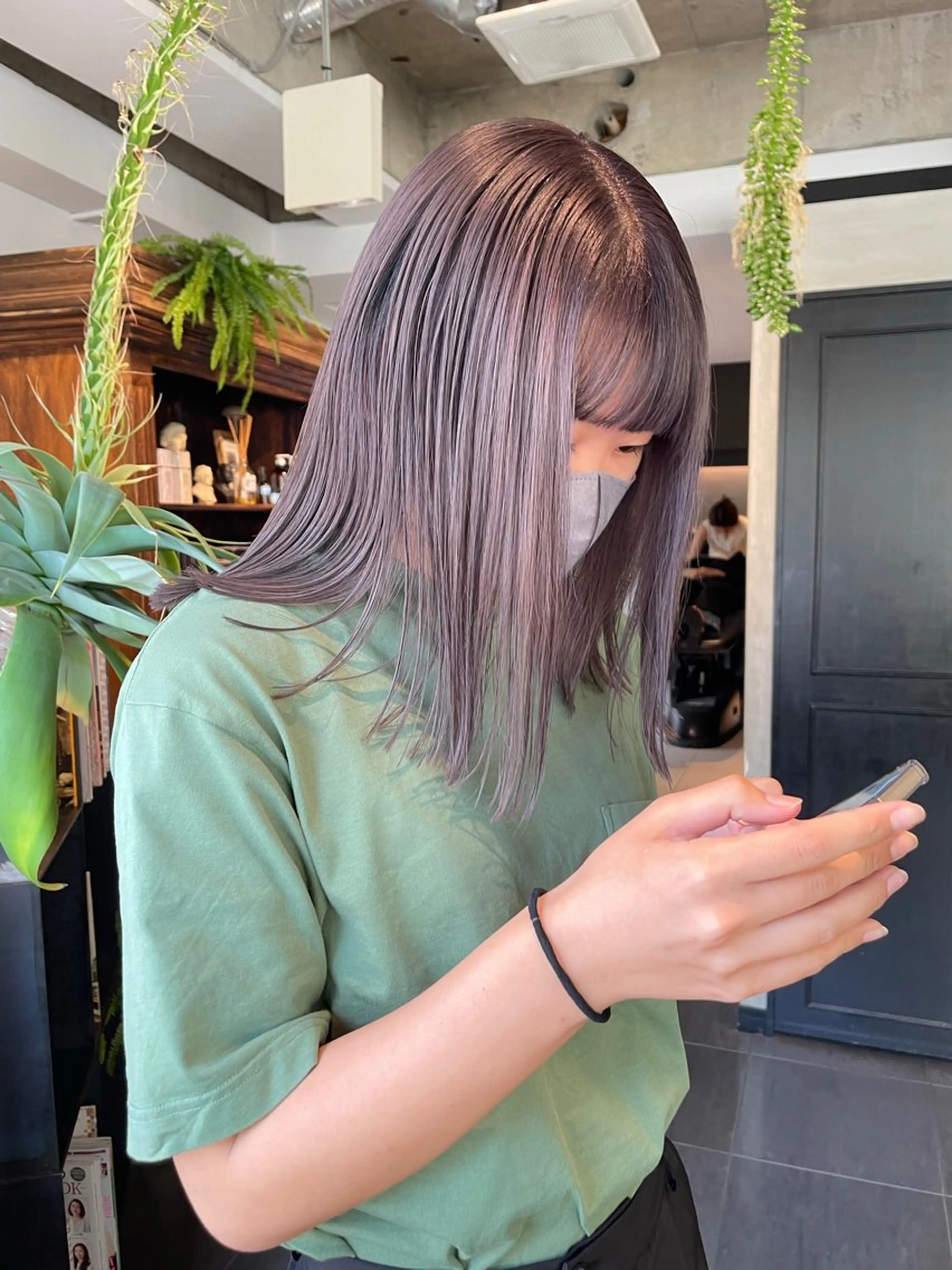 セミロング カラー 透明感カラー ヘアカラー トリートメント 🍃透明感/デザイン 店長MASARU🍃のヘアスタイル