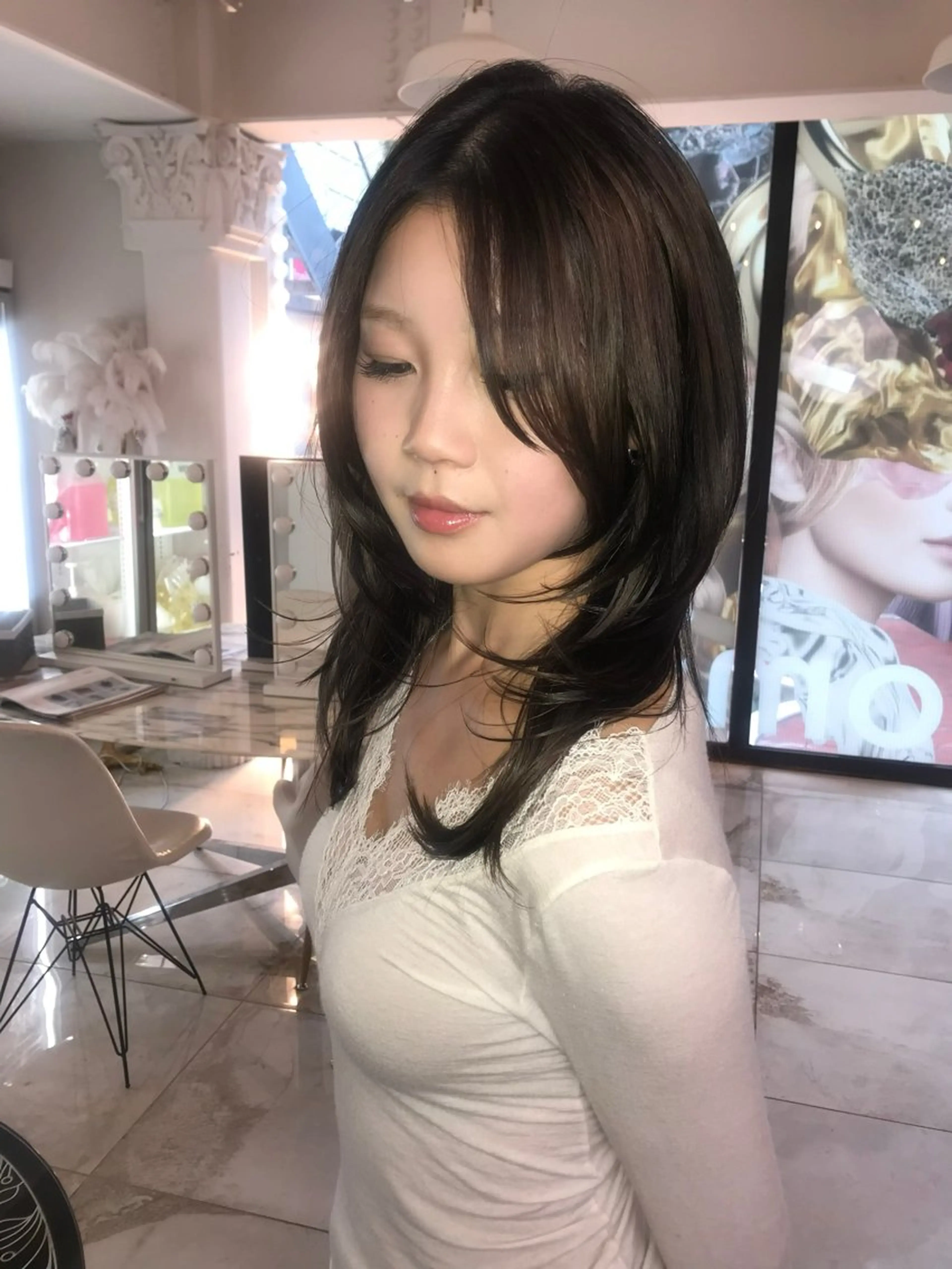 ロング カラー カット トリートメント ヘッドスパ ヘアセット HARUNA/原宿/ デザイン/ハイトーンのヘアスタイル