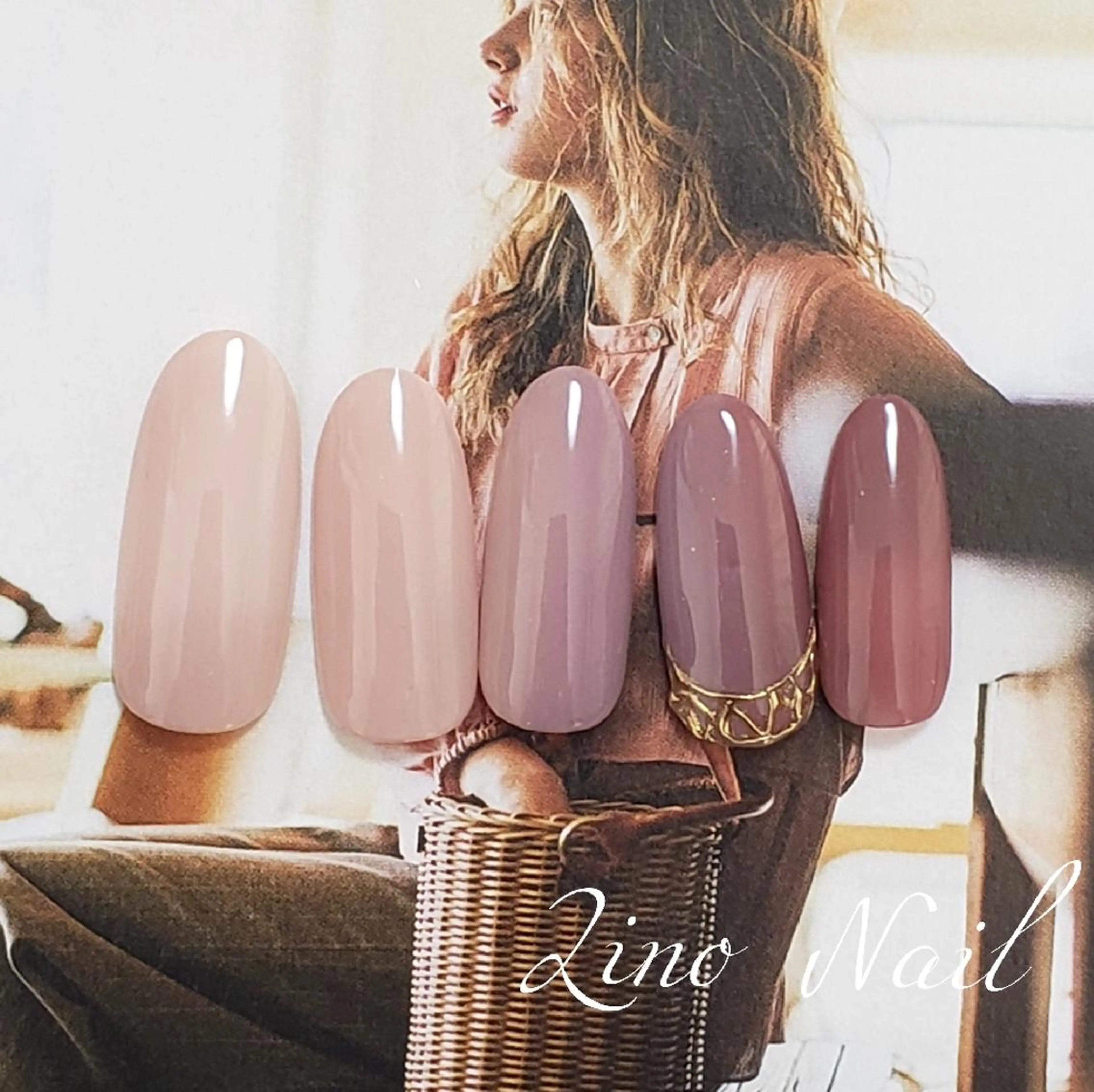 ネイル カジュアル ジェルネイル グラデーション ミラーネイル ニュアンスネイル ハンドネイル Lino Nailのネイルデザイン