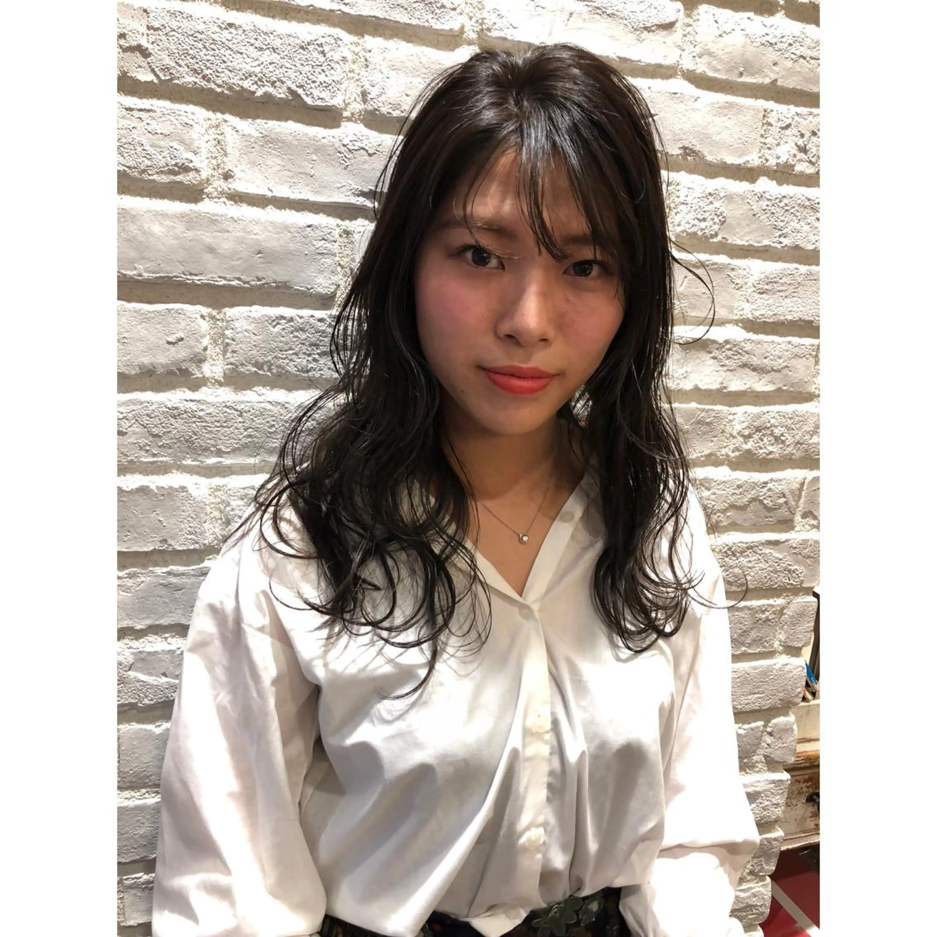 ロング カラー パーマ ヘアアレンジ 藤井 菜緒のヘアスタイル
