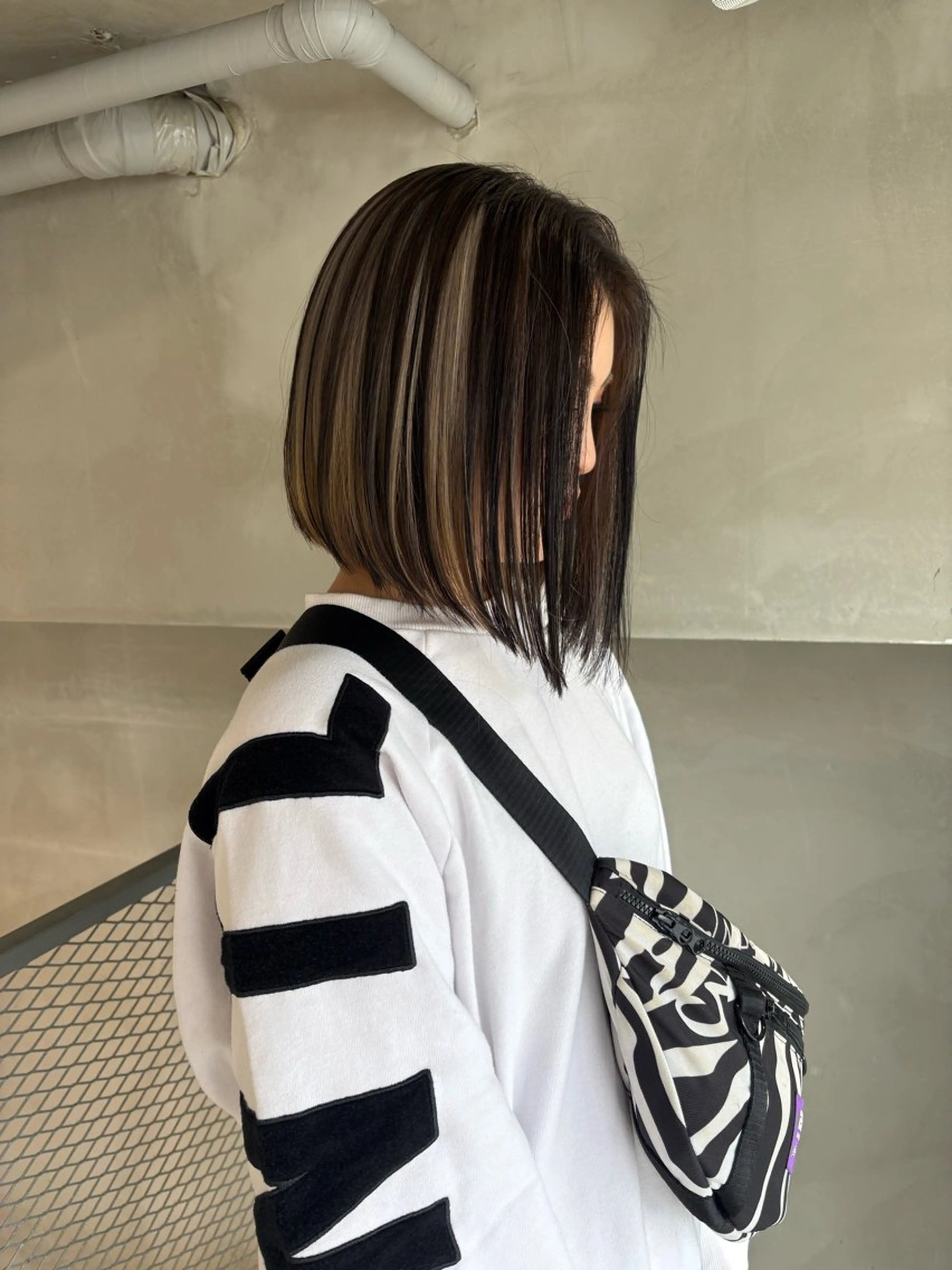 ミディアム カラー デザインカラー カット ヘアカラー 透明感カラー🫧 nanohaのヘアスタイル