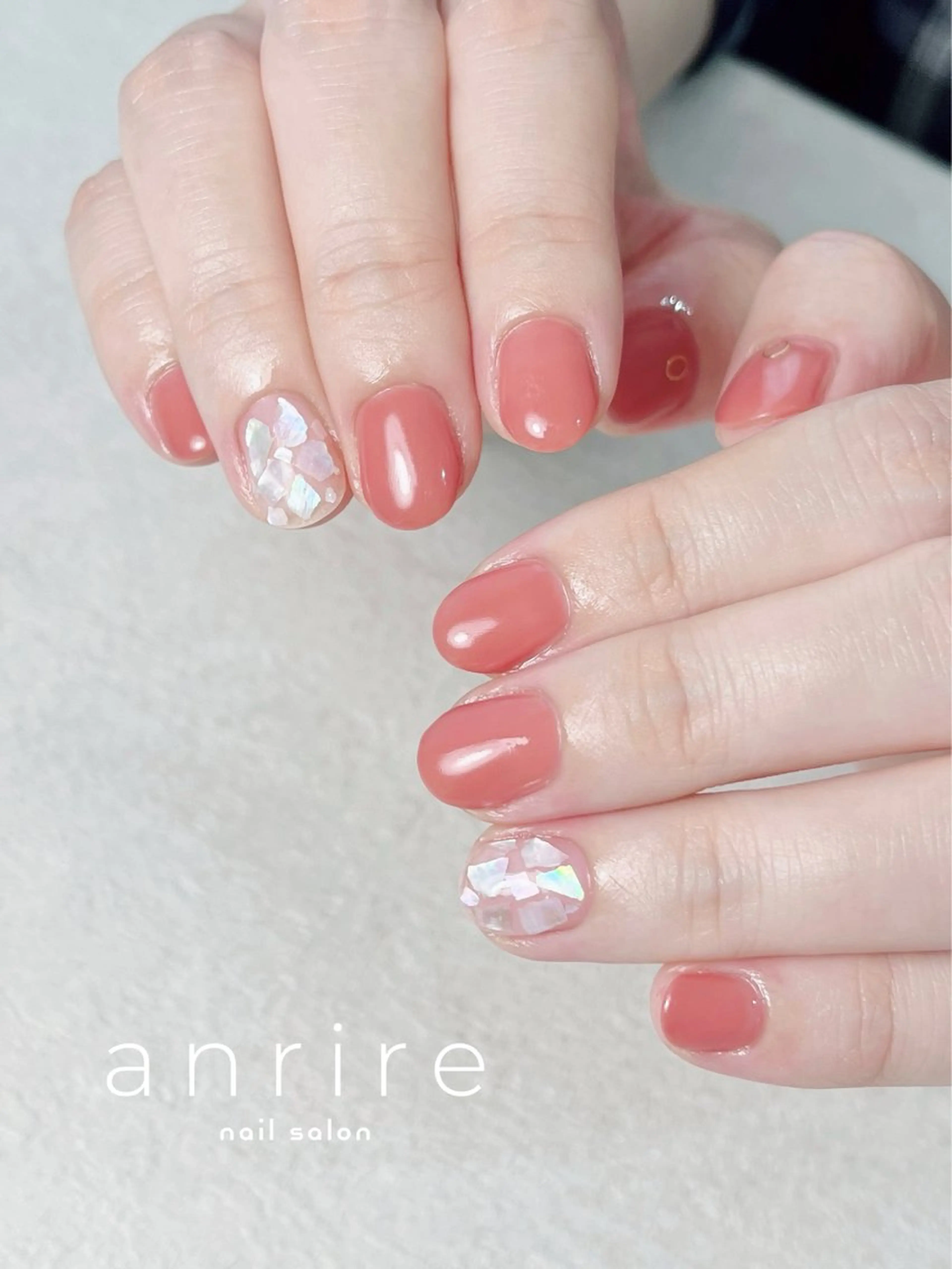ネイル クリアネイル ジェルネイル ワンカラーネイル オレンジ パラジェル ハンドネイル nail salon anrire〜アンリール〜所属・nailsalon anrireのネイルデザイン
