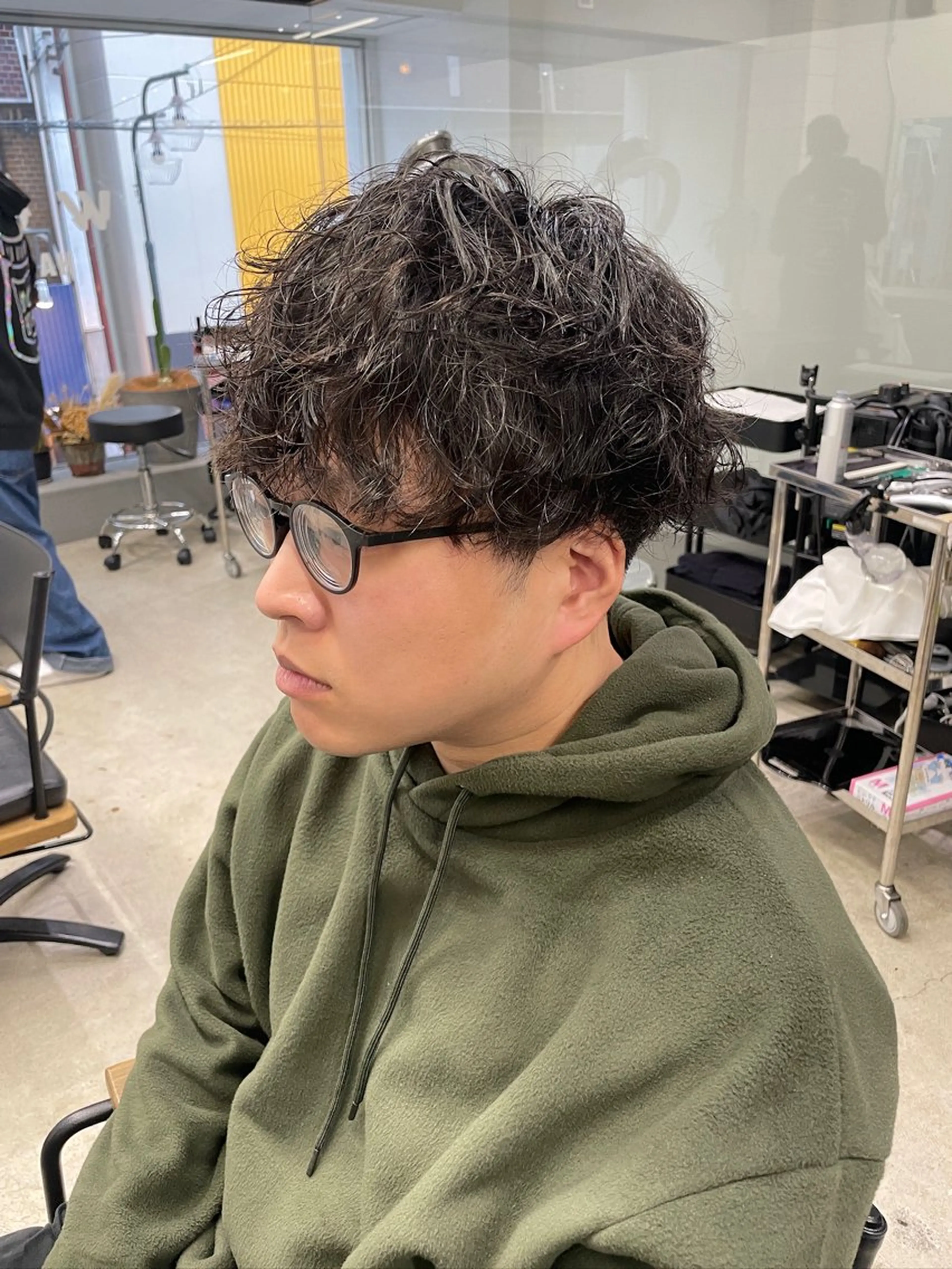 ショート パーマ メンズ カット パーマ メンズ専門サロン wokeのヘアスタイル