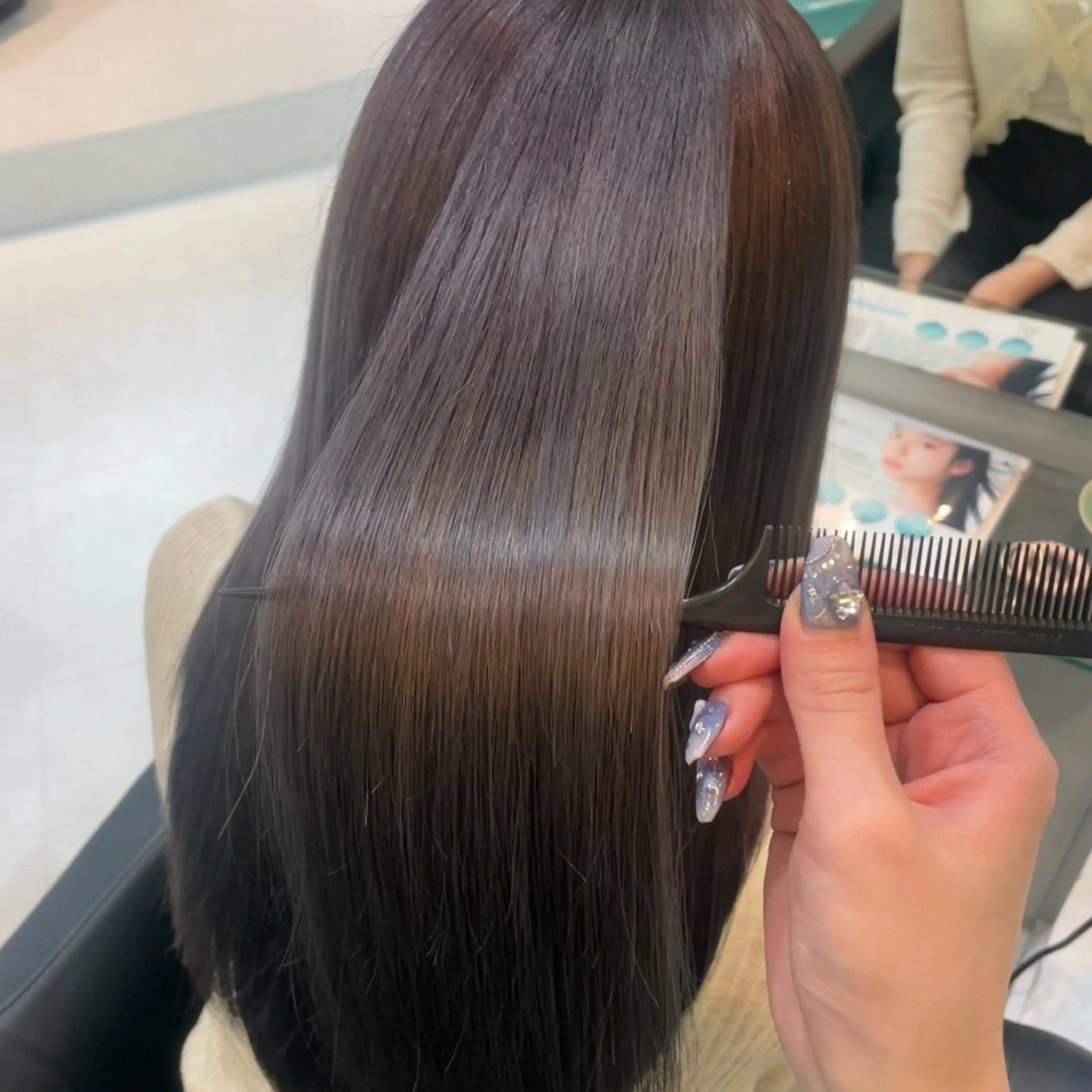 ロング カラー ラベンダーカラー Natsuki‎🤍 透明感×艶カラー🫧のヘアスタイル