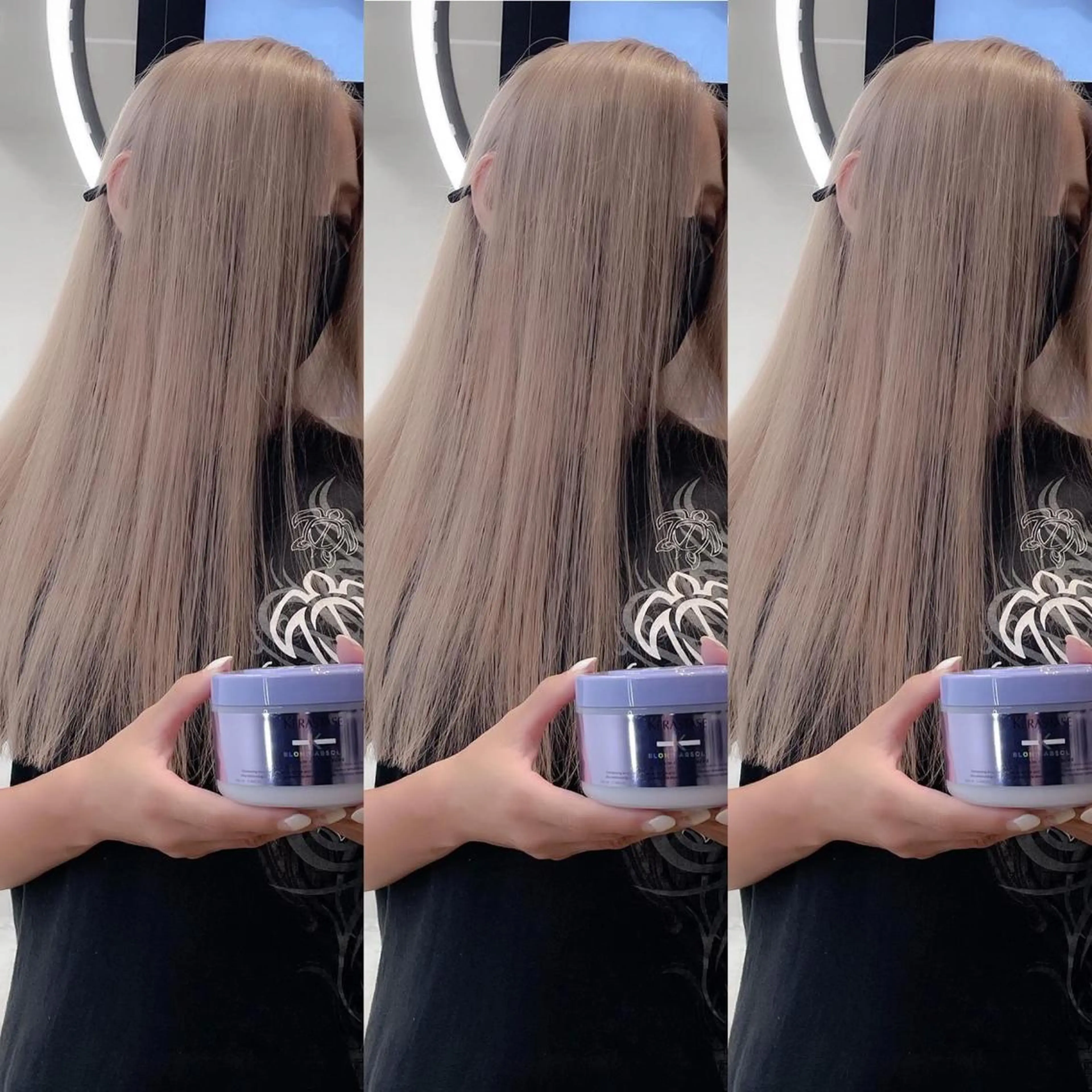 ロング カラー ロング カット ヘアカラー トリートメント ヘアセット 💜ハイトーン💛 マジカルかいちゃんのヘアスタイル