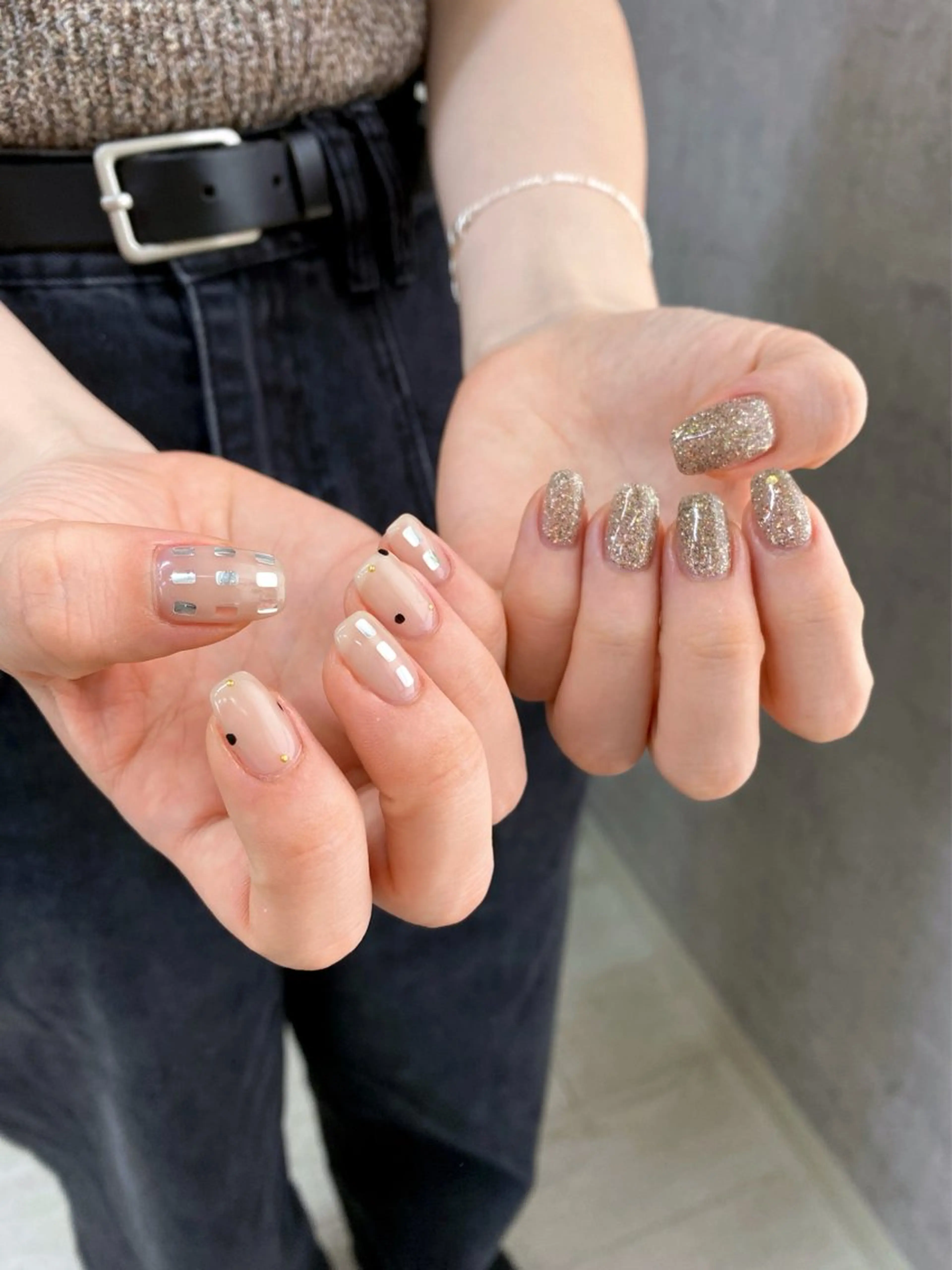 ネイル ラメ(グリッター) ワンカラーネイル nail salon CLEO所属・SAKI👒 パラジェルのネイルデザイン