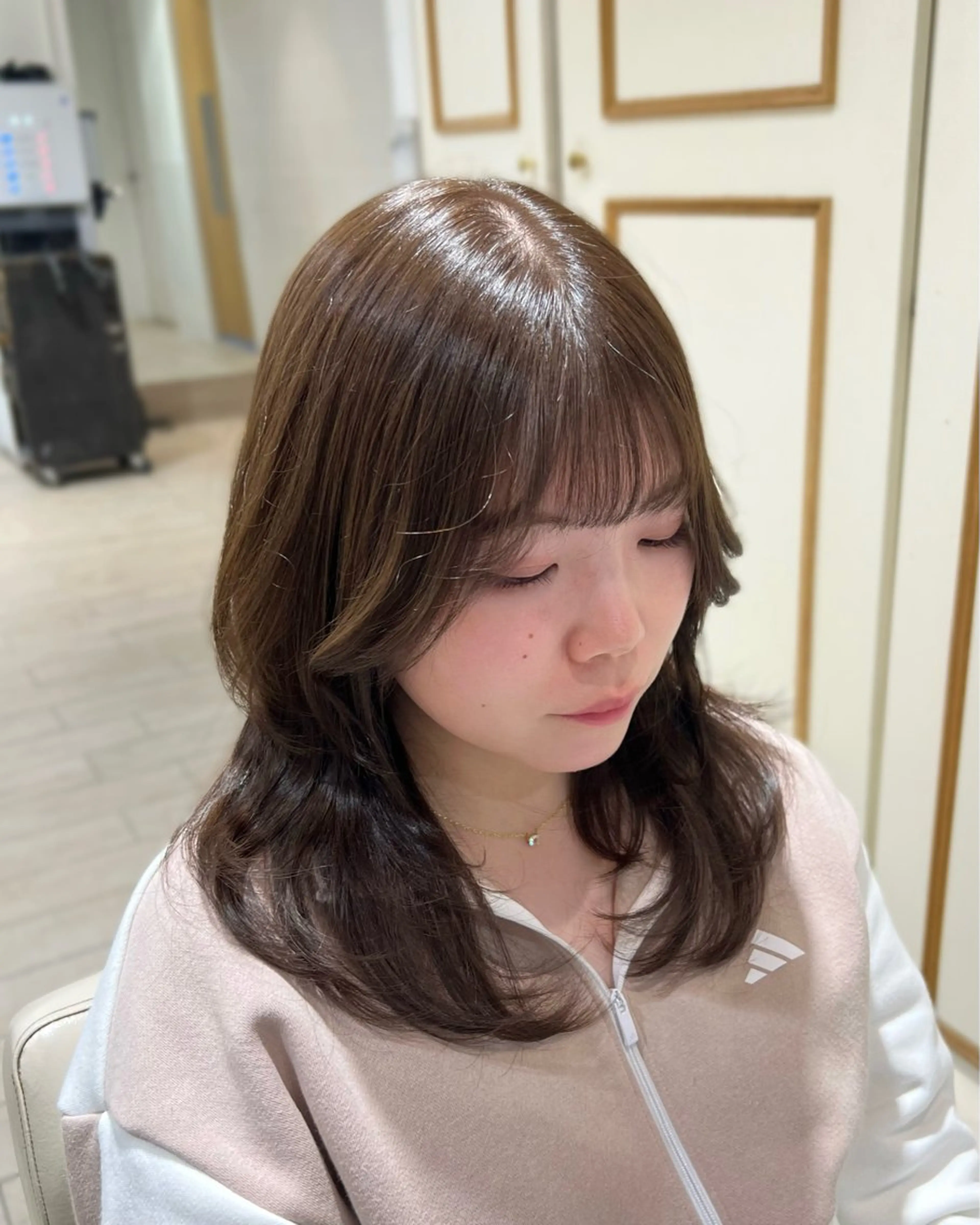 ミディアム カラー ブリーチ 透明感カラー ブリーチなしカラー ヘアカラー モデル募集 セイノチヒロのヘアスタイル