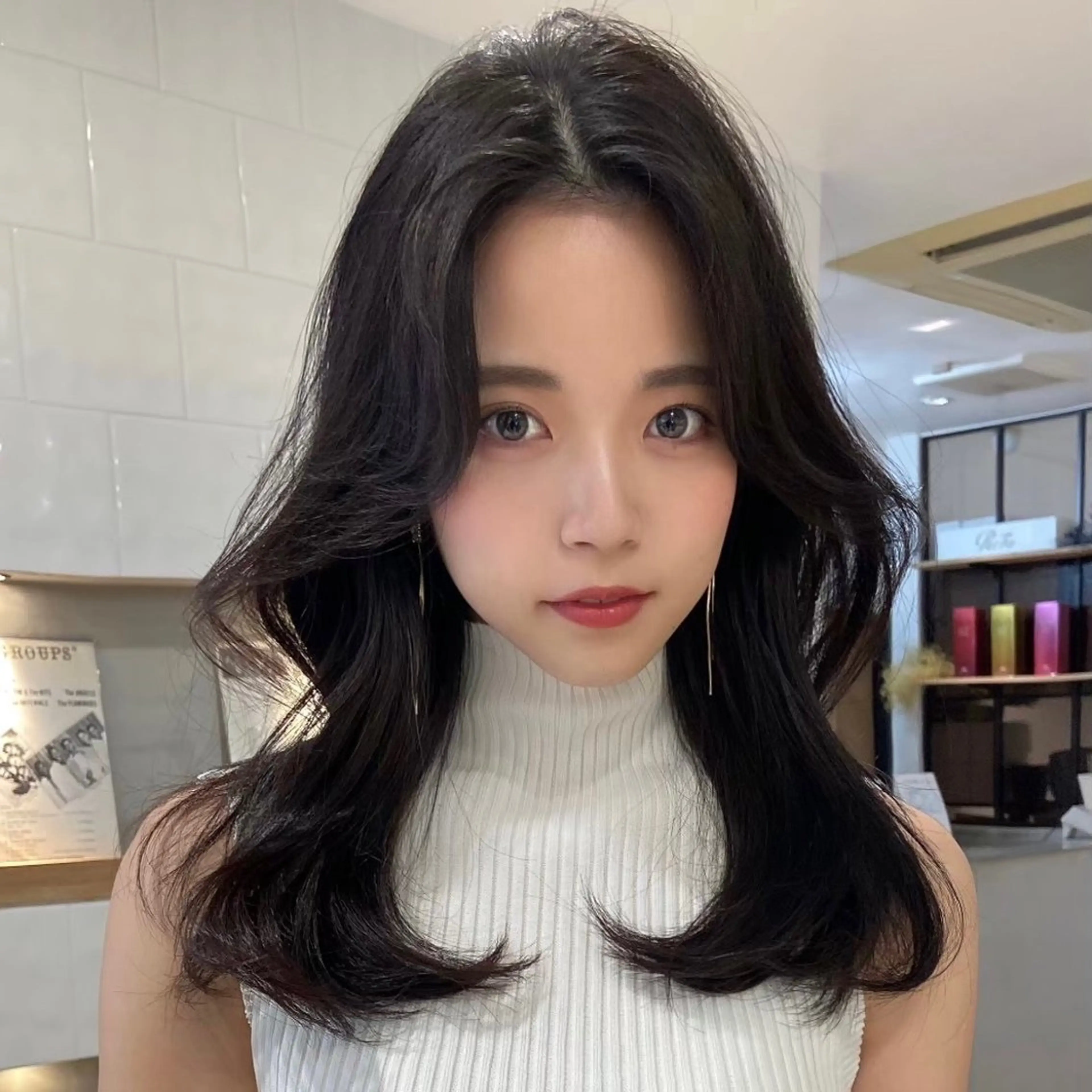 セミロング カラー 🖤韓国艶髪 RINA🖤のヘアスタイル