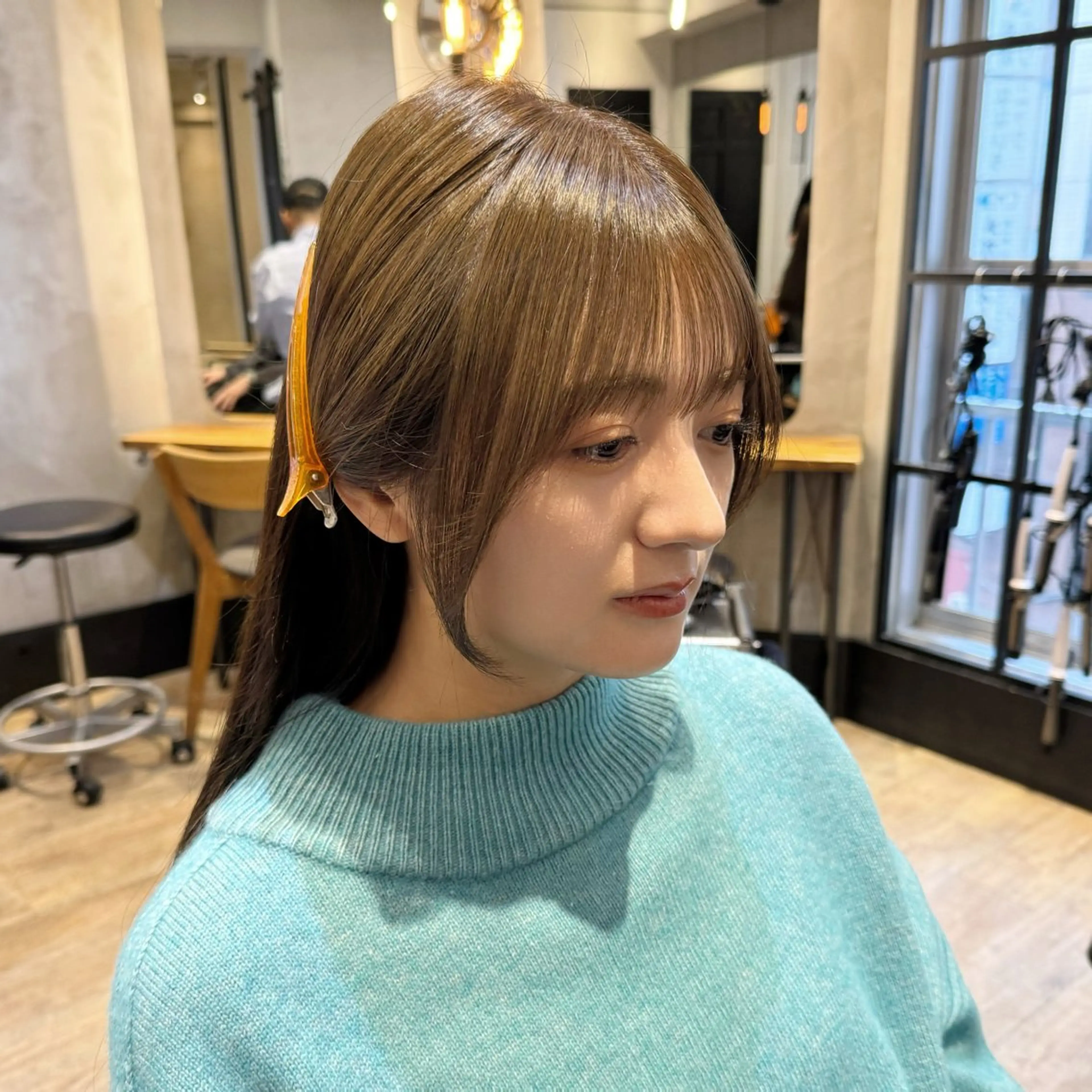 セミロング カット ヘアカラー トリートメント 顔周りcut・ご相談 ＝新宿しずく🇰🇷のヘアスタイル
