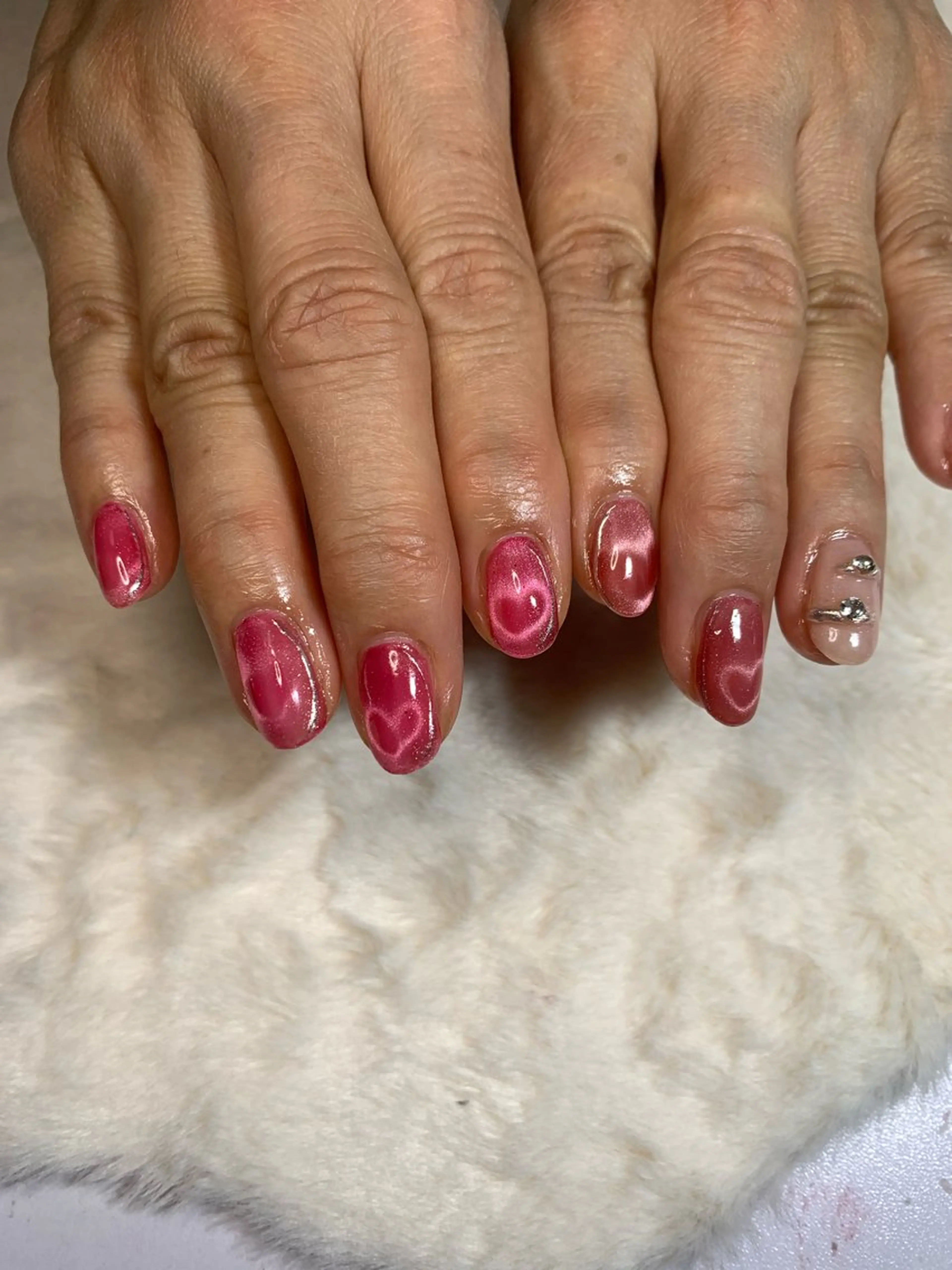 ネイル ハート マグネットネイル 北川 恭子のネイルデザイン