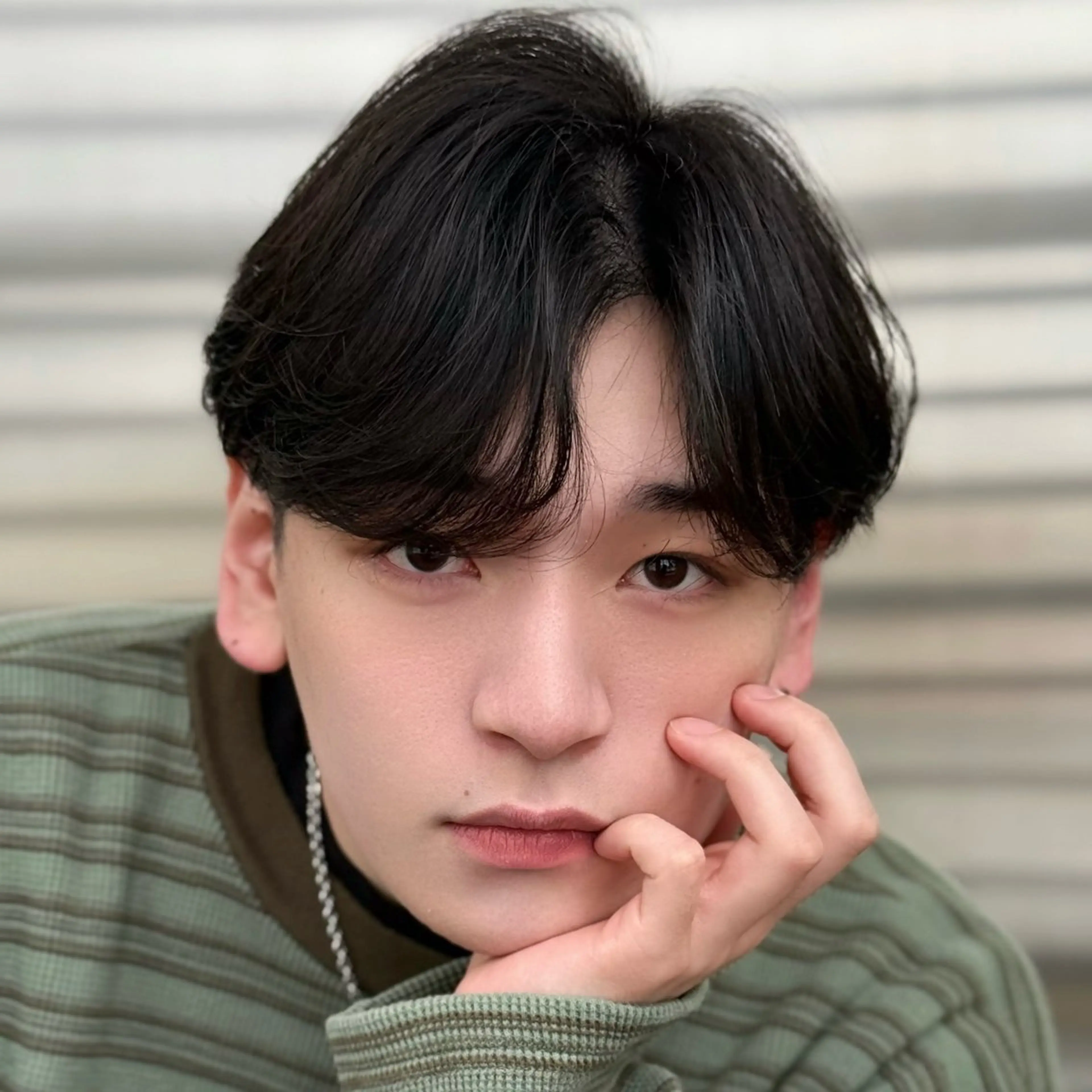 ミディアム パーマ メンズ メンズZina代表 田端 麗治のヘアスタイル