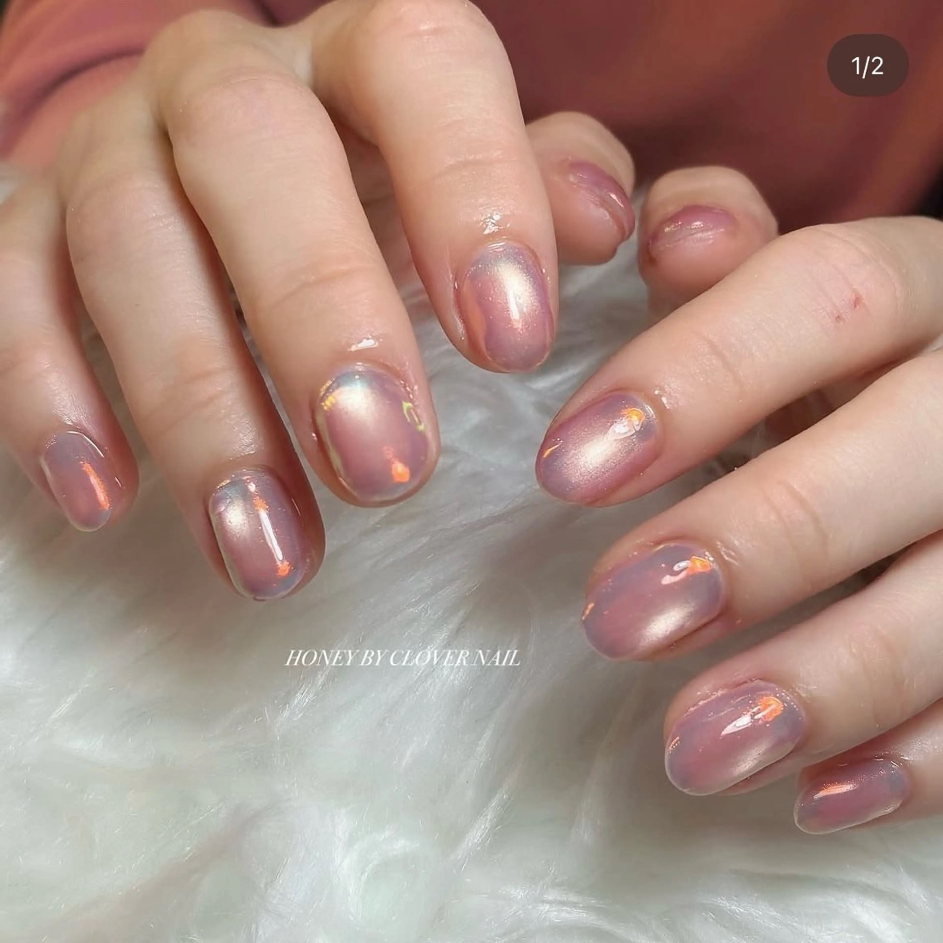 ネイル 氷ネイル・うるうるネイル ハンドネイル フットネイル HONEY BY CLOVER NAIL所属・HONEY BY CLOVERNAILのネイルデザイン