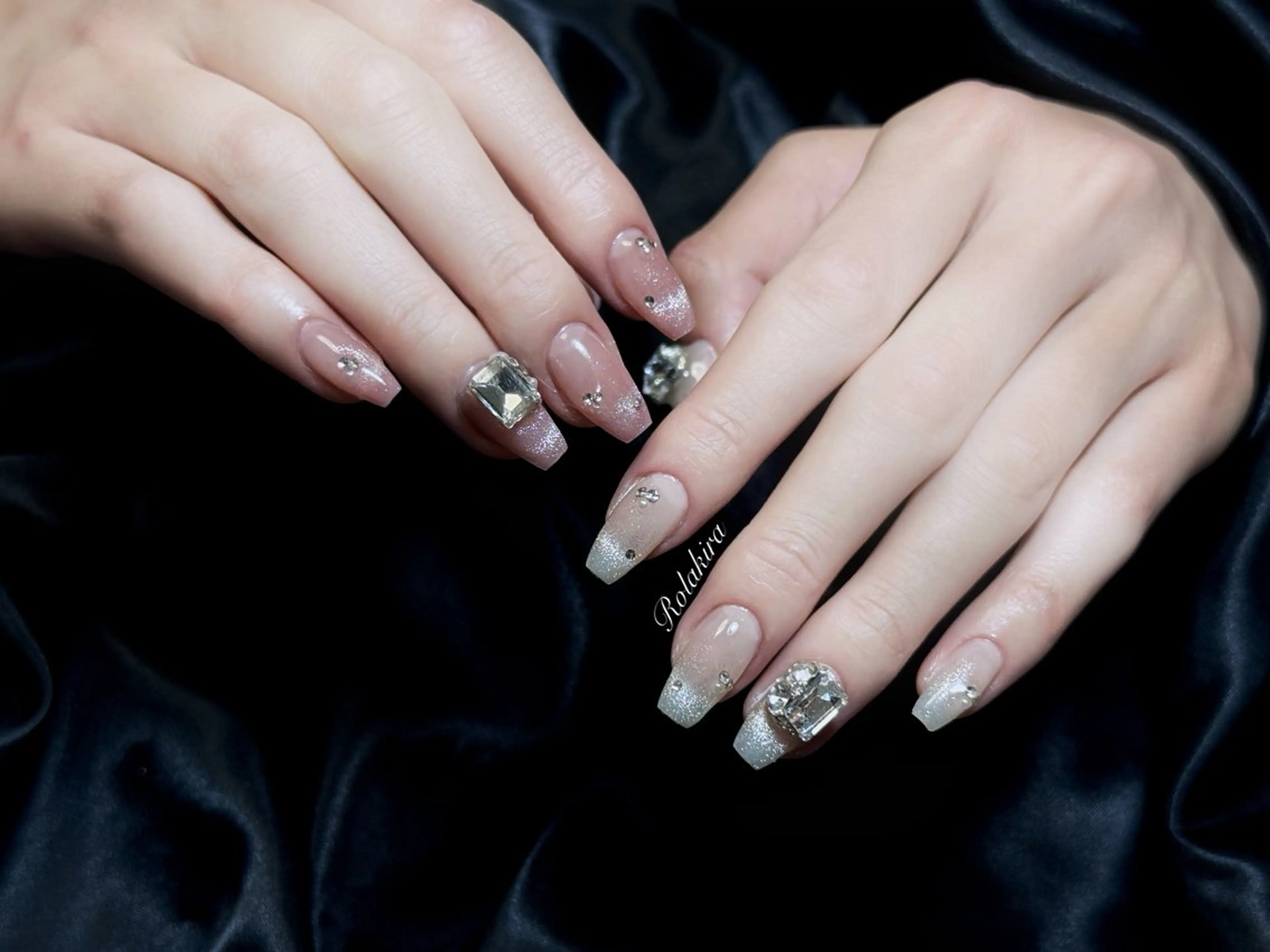 ネイル チークネイル 長さ出し フレンチネイル ジェルネイル 韓国ネイル ハンドネイル Rola kira nail salon所属・Rola kira 麗のネイルデザイン