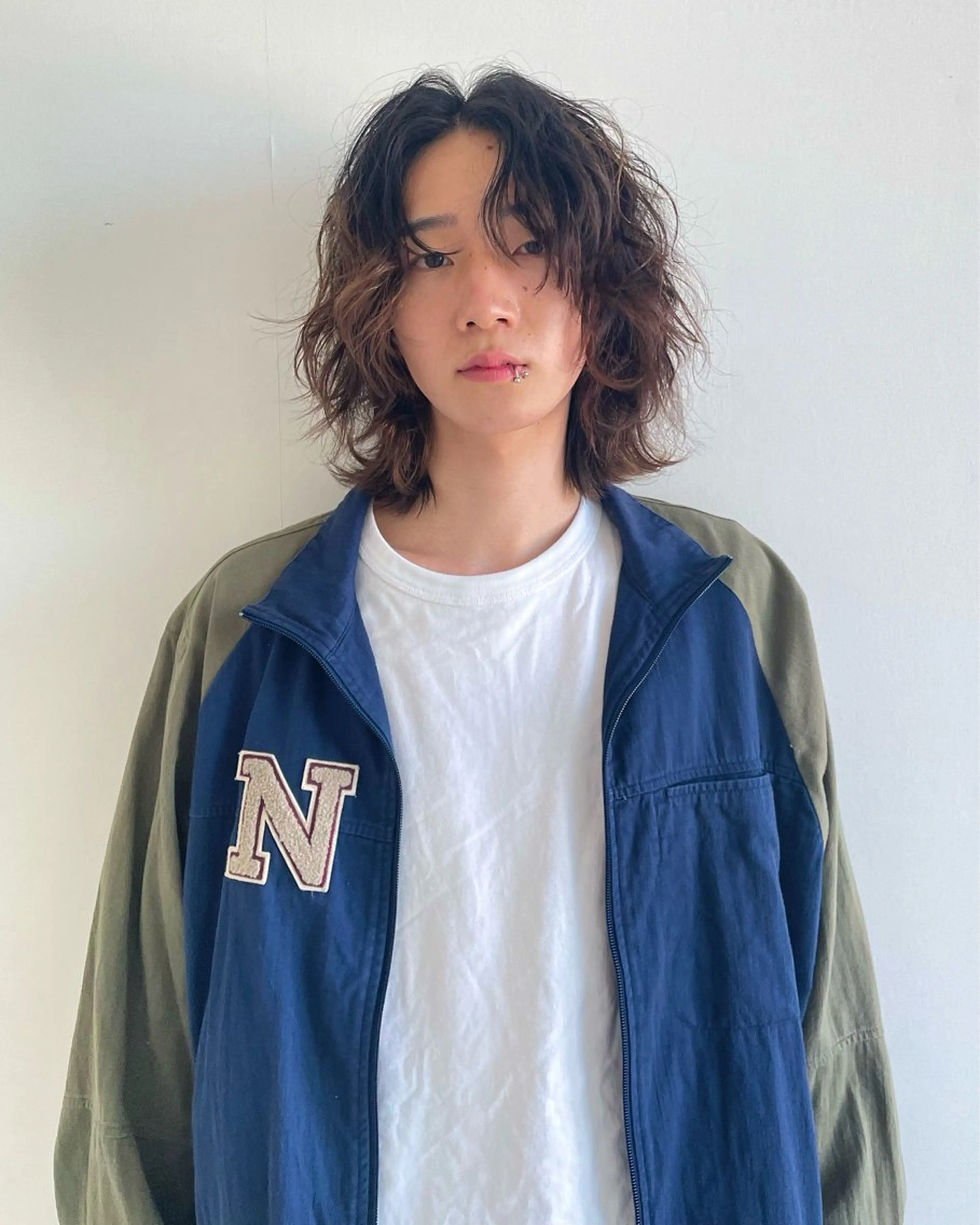 ミディアム デザインパーマ/ 艶カラー/ボブのヘアスタイル