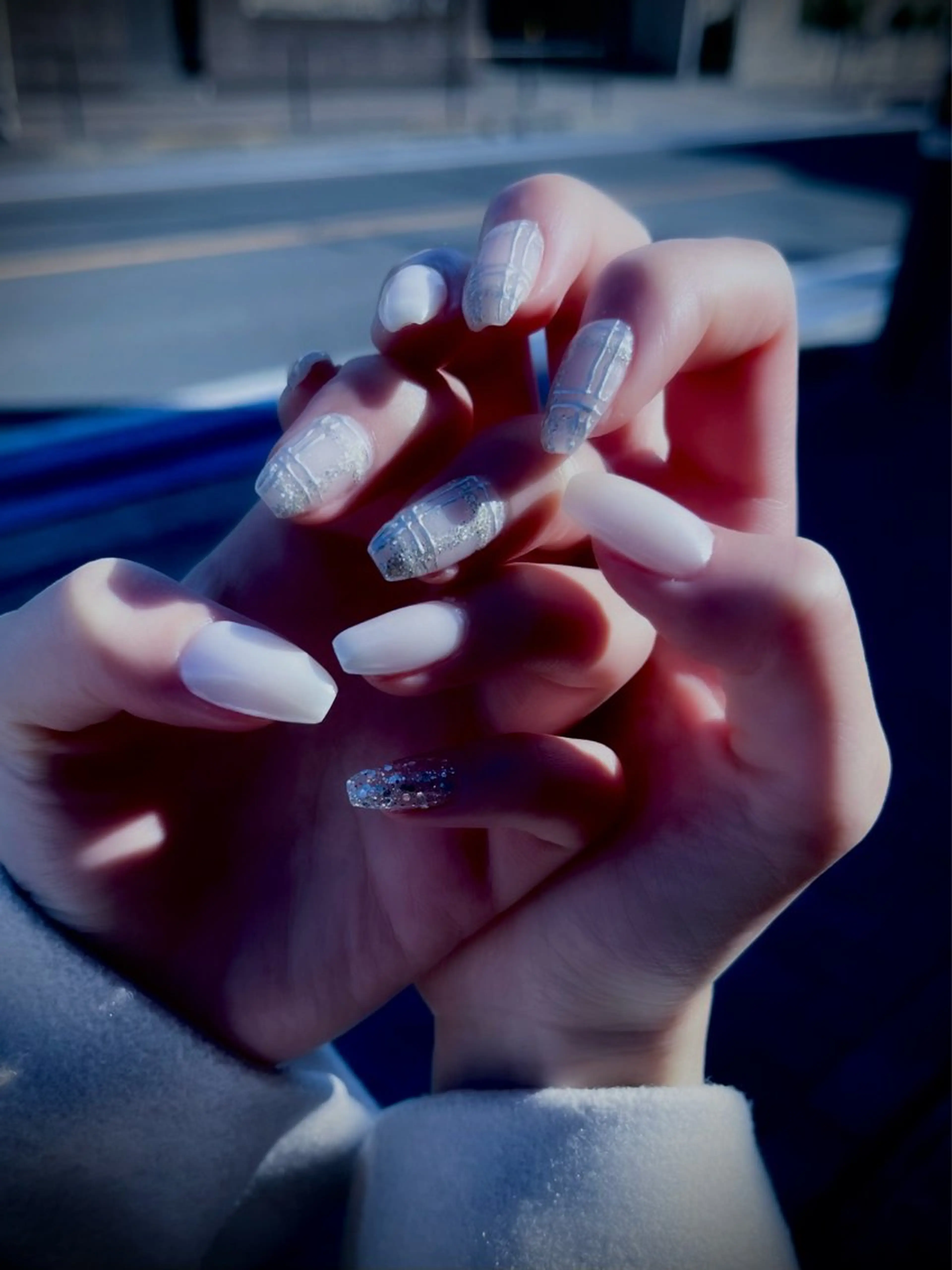 ネイル キラキラネイル マグネットネイル ワンカラーネイル スカルプネイル ワンホンネイル nine.🦋 YUKOのネイルデザイン