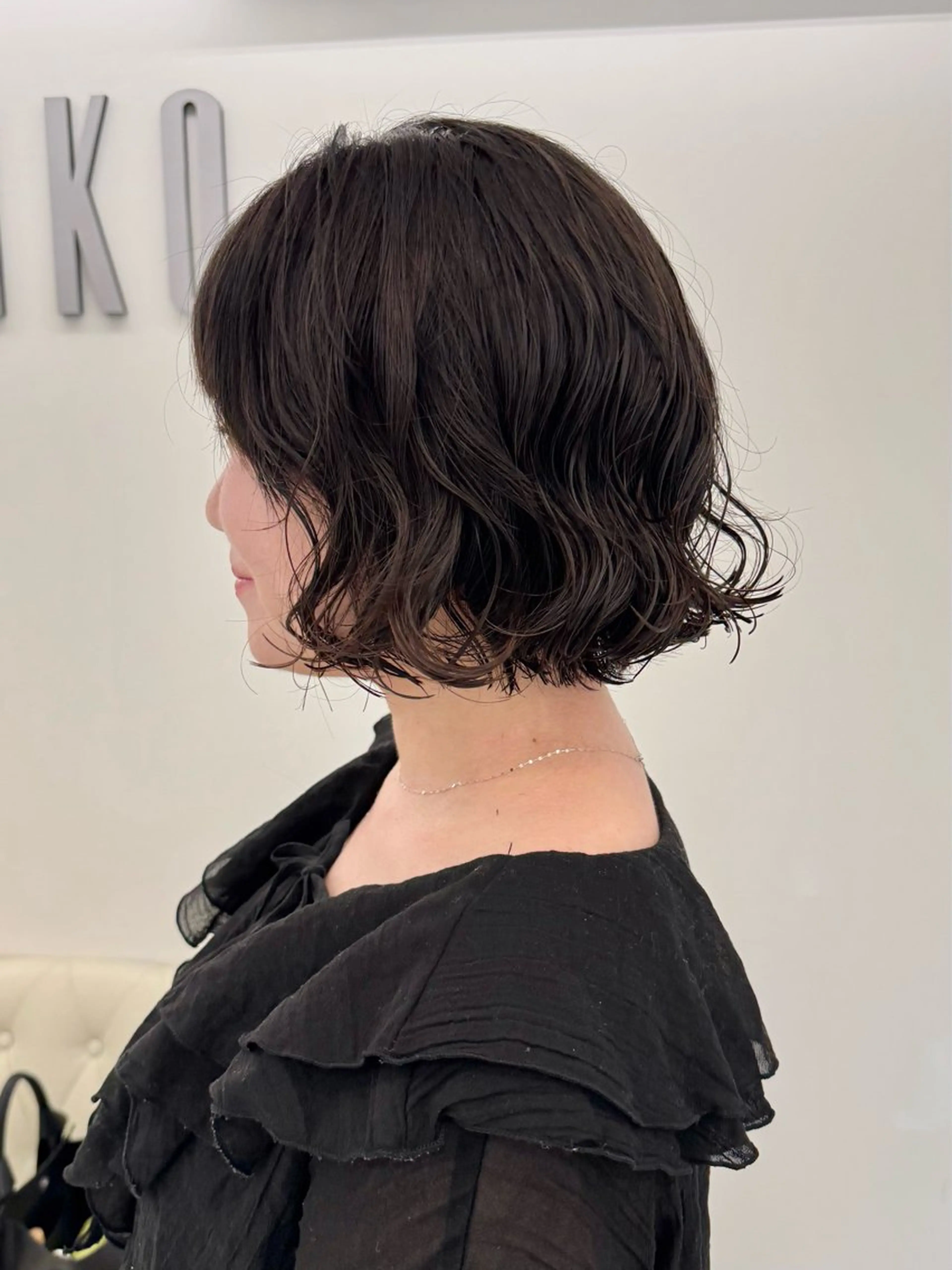ミディアム パーマ ミディアムパーマ ボブ カット パーマ トリートメント ZENKO表参道店所属・デジタルパーマ 🌀ボブ　萩原　龍のヘアスタイル