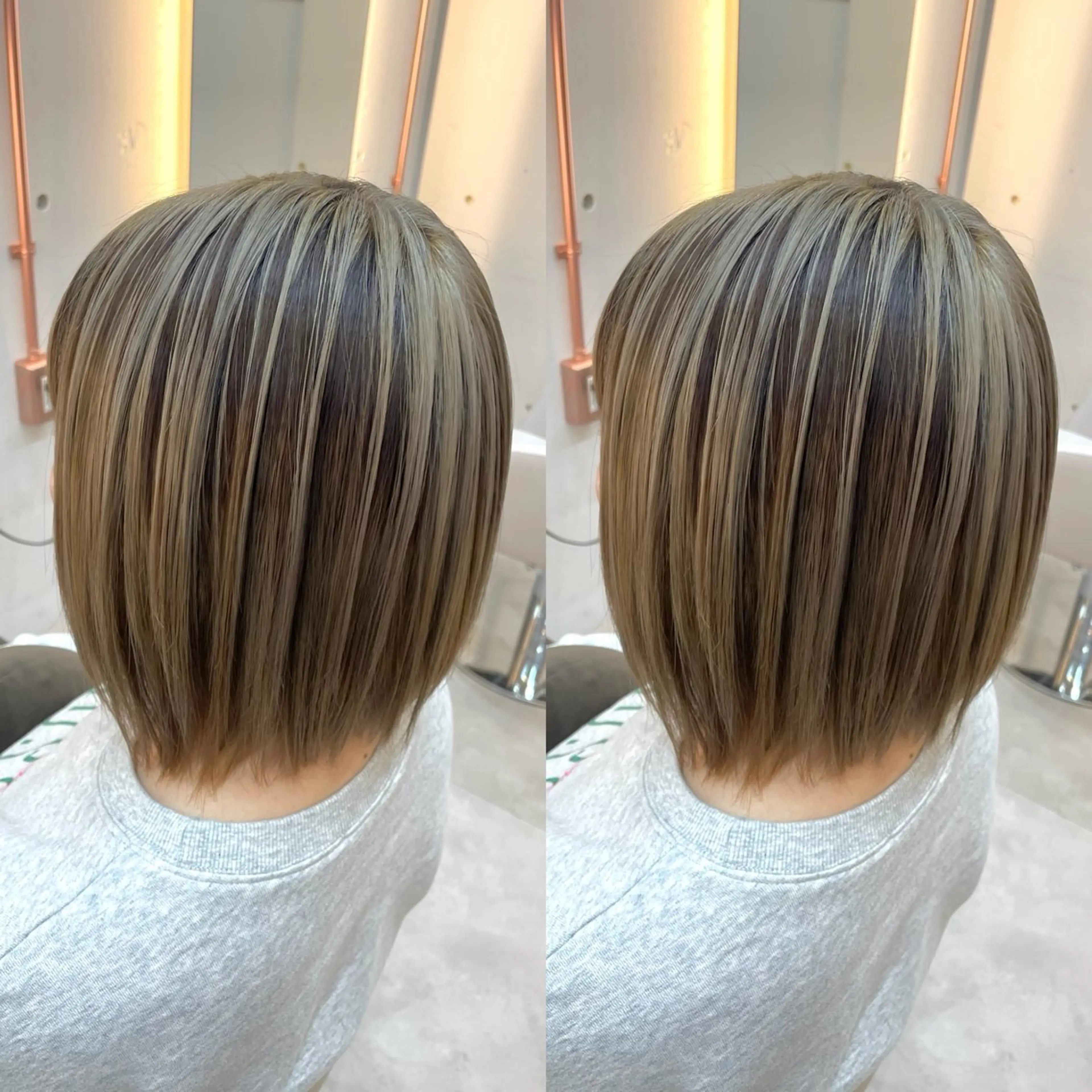 ショート カラー バレイヤージュ ベージュカラー ボブ レイヤーカット カット ヘアカラー トリートメント ブリーチ無しダブル カラー🦕まどかのヘアスタイル