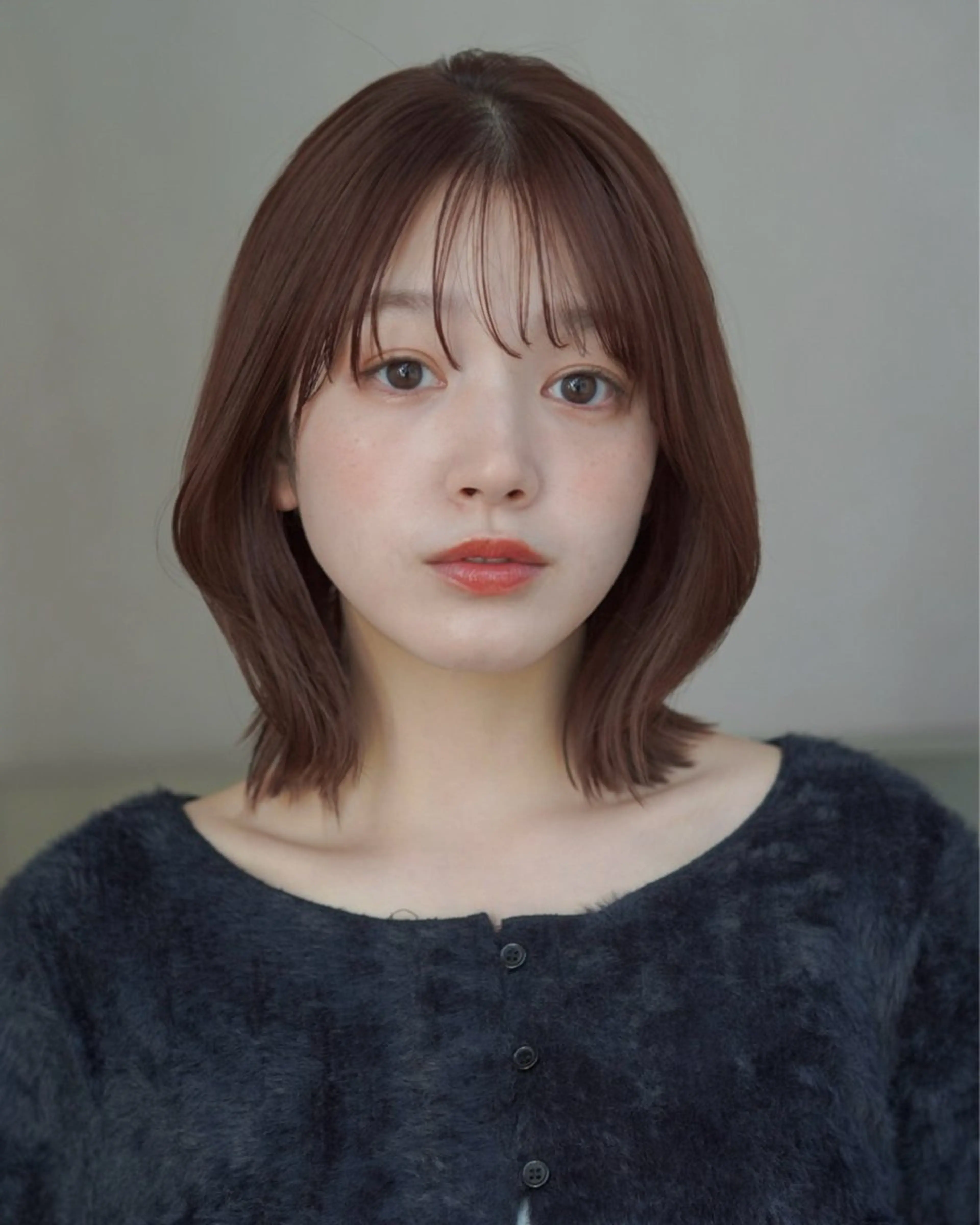 ミディアム カラー ren ボブロブ/ミディアムのヘアスタイル