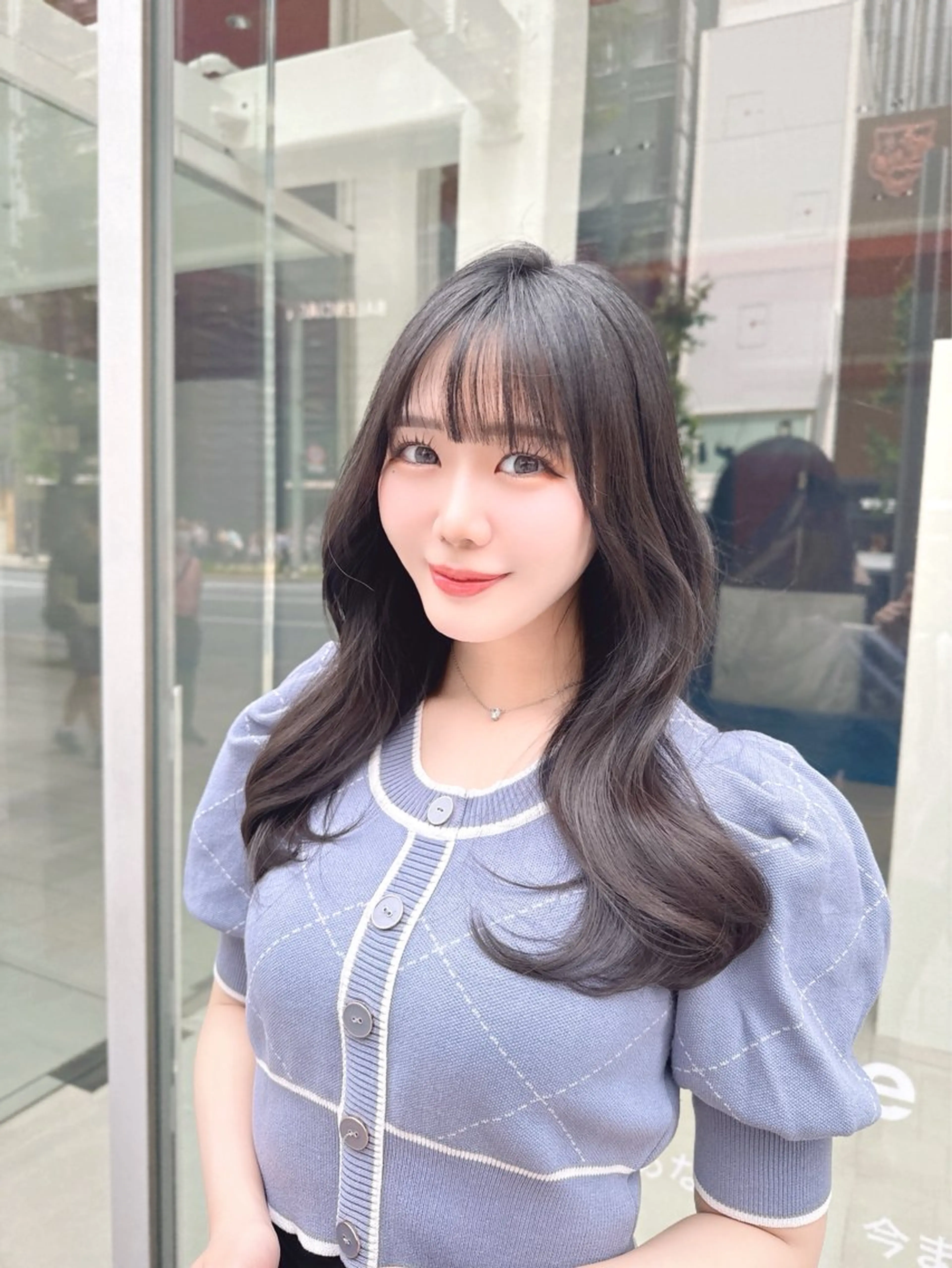 ロング カラー カット ヘアカラー トリートメント ヘッドスパ ヘアセット 韓国ヘア/レイヤー/ 顔まわり/りょーとのヘアスタイル