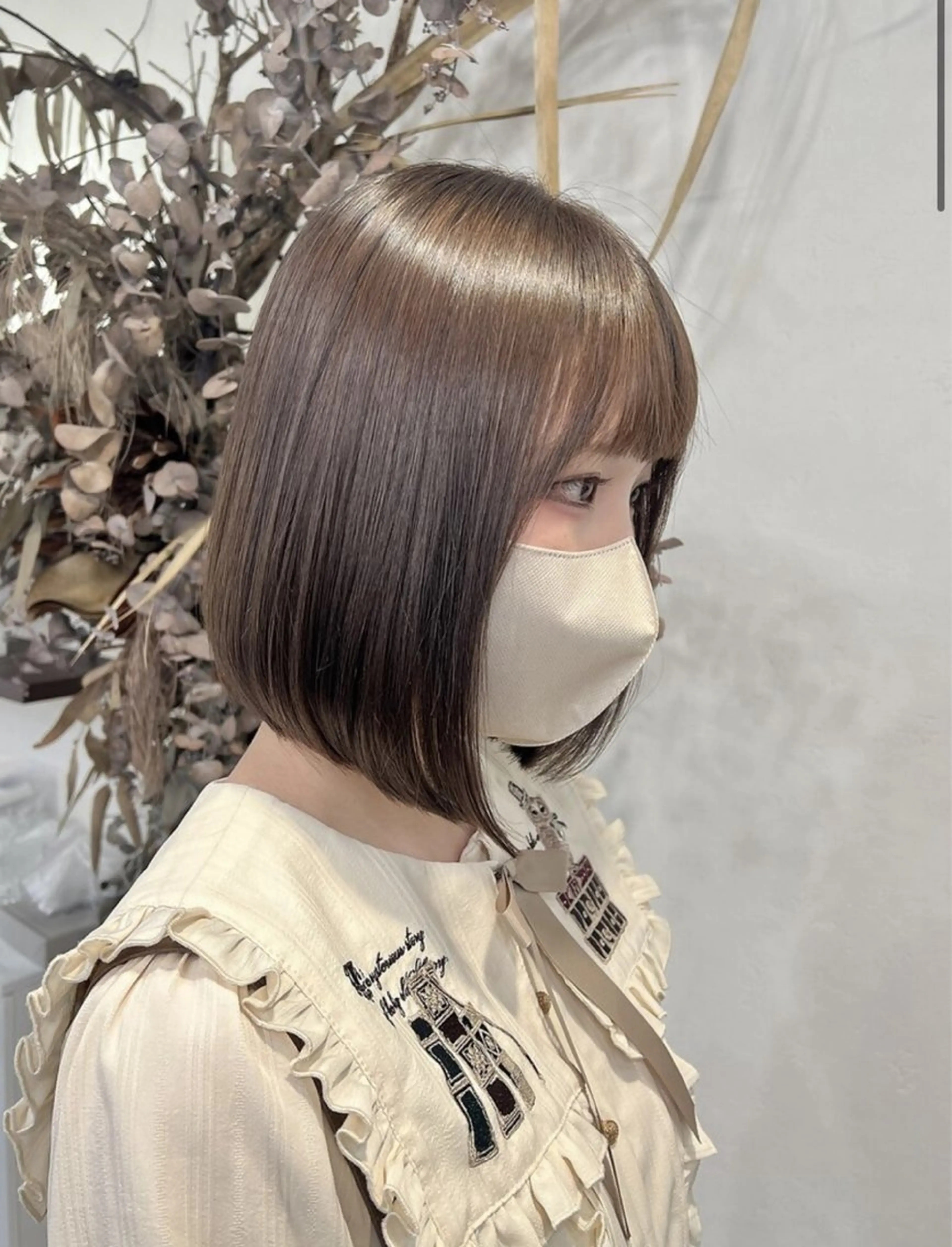 ミディアム 地毛風縮毛矯正 / ショート/ボブ/平山のヘアスタイル