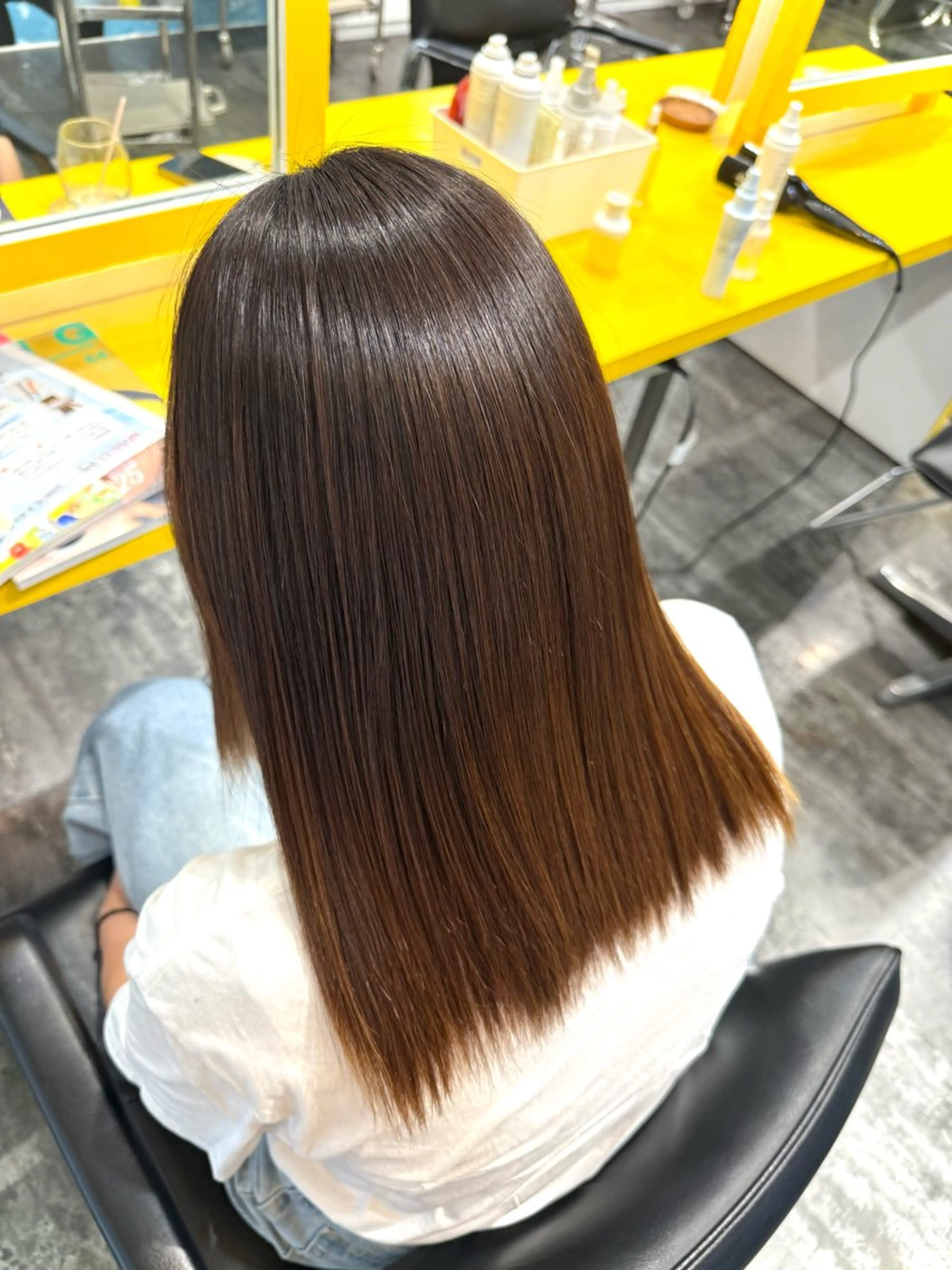 セミロング 縮毛矯正 LOMARLIE/ NATUMIのヘアスタイル