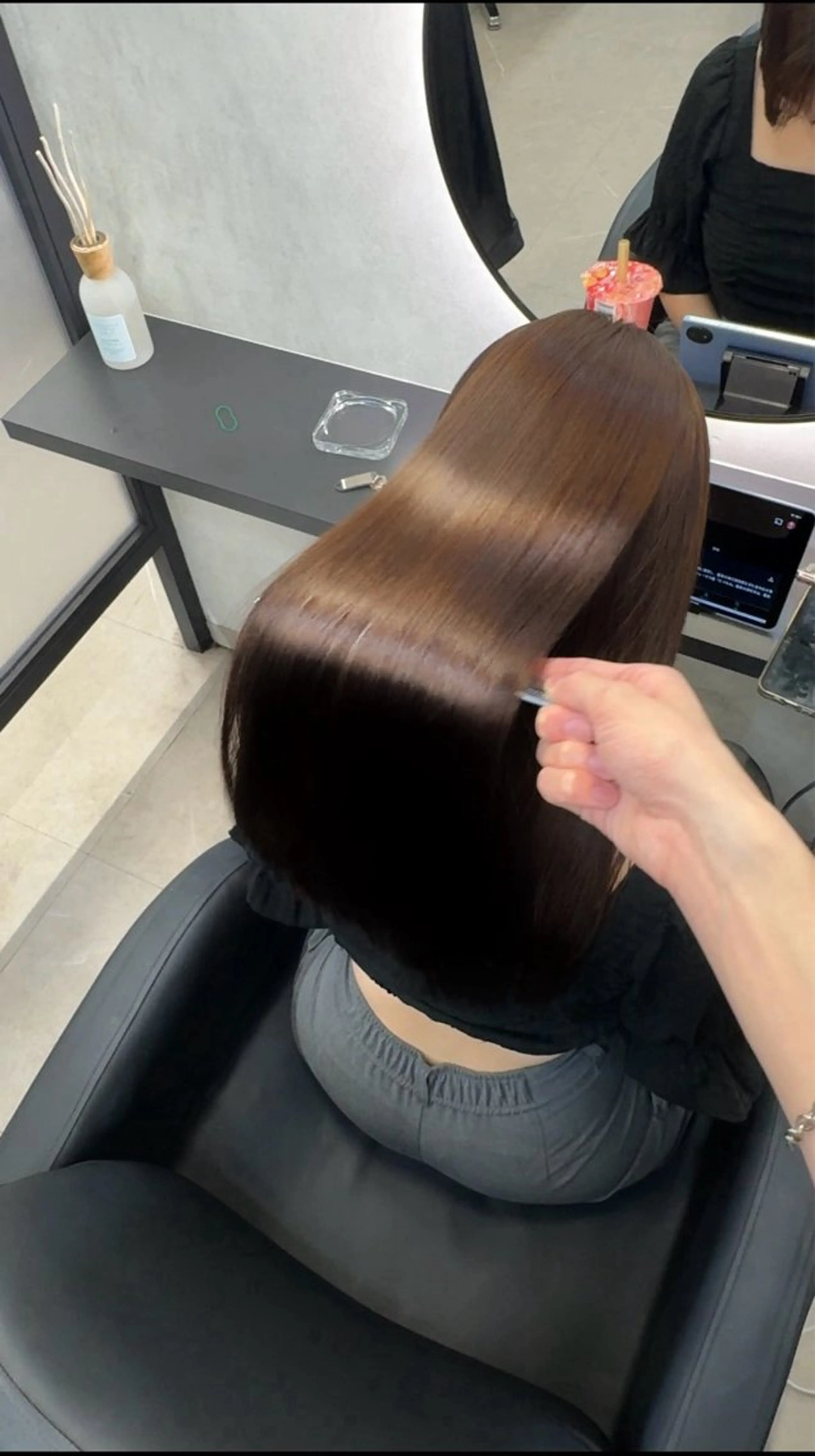 ロング カラー ヘアアレンジ カット ヘアカラー 縮毛矯正 新宿 /髪質改善/ 縮毛矯正/ヒュウガのヘアスタイル