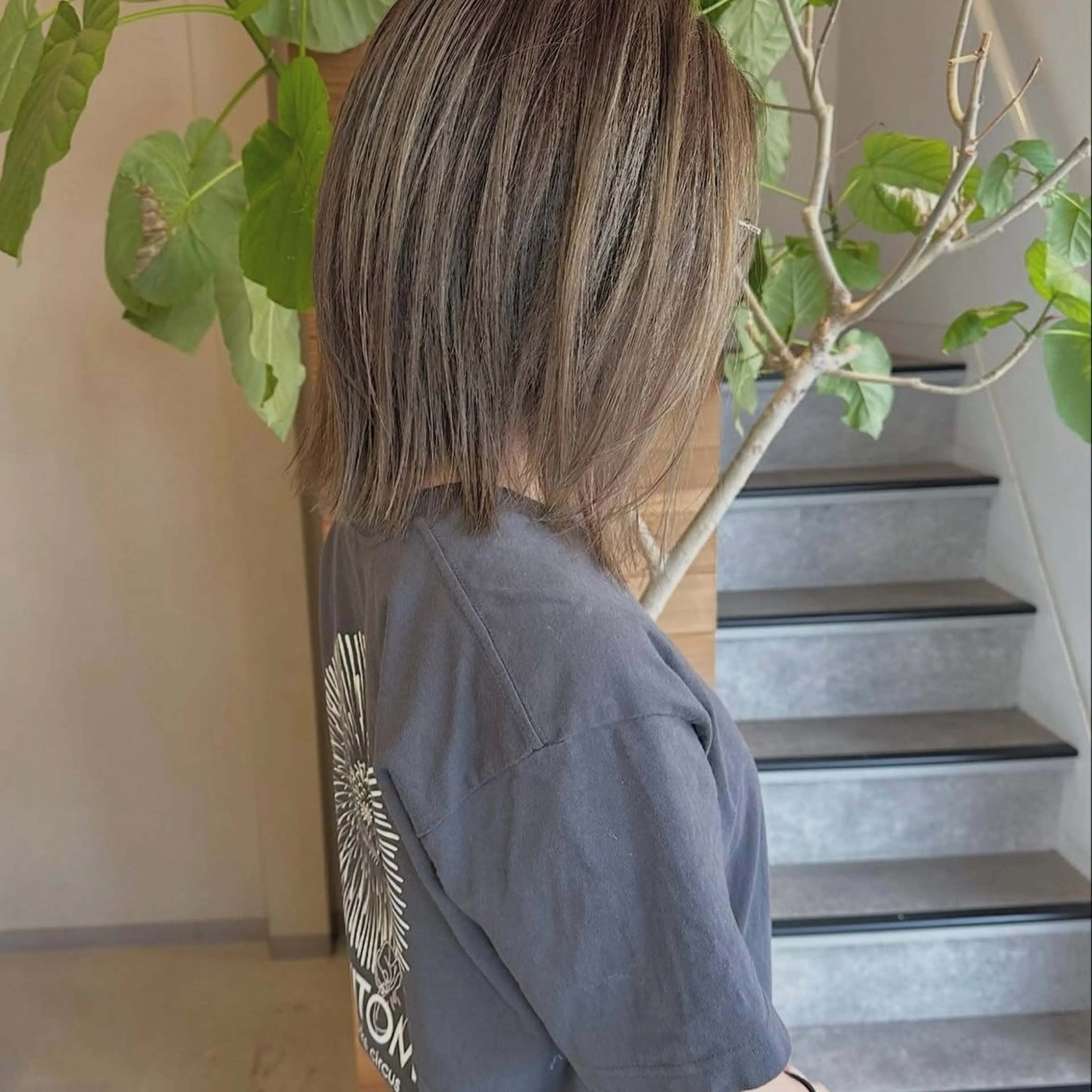 ミディアム カラー お洒落パーマ/ 艶カラー/michiのヘアスタイル