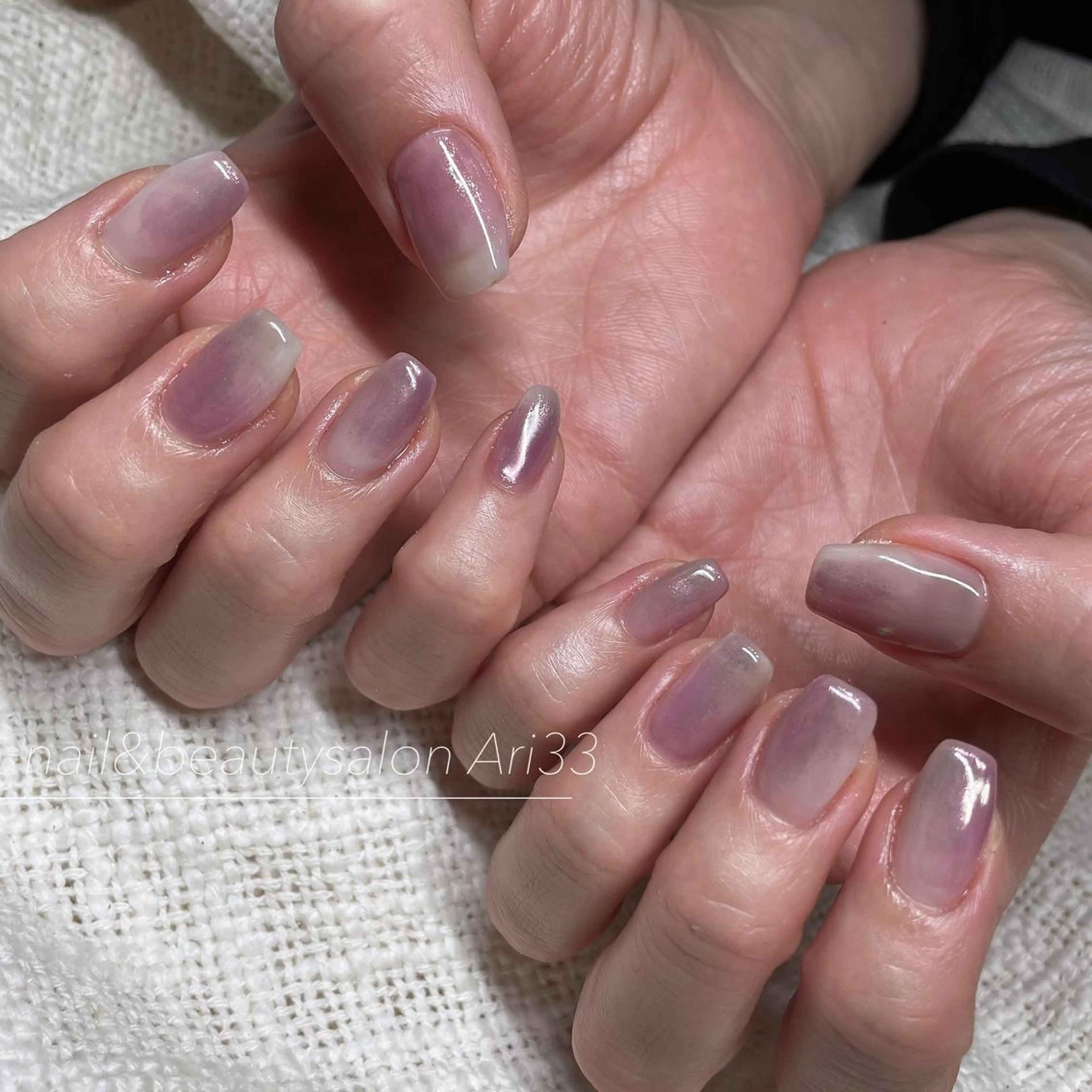 ネイル ニュアンスネイル 春ネイル ハンドネイル プライベートサロン Ari33nailのネイルデザイン